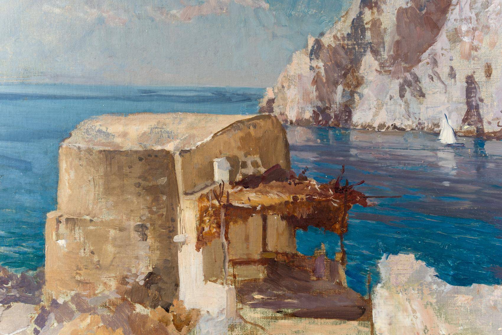 Fischerhütte am Ufer bei Capri