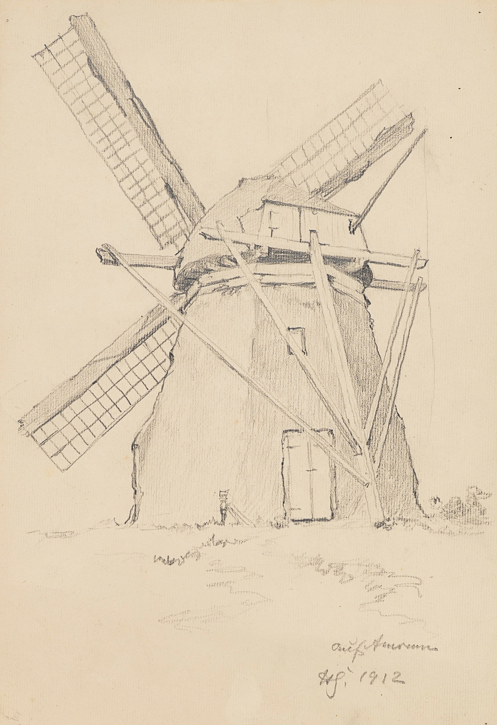 Studie einer Mühle auf Amrum