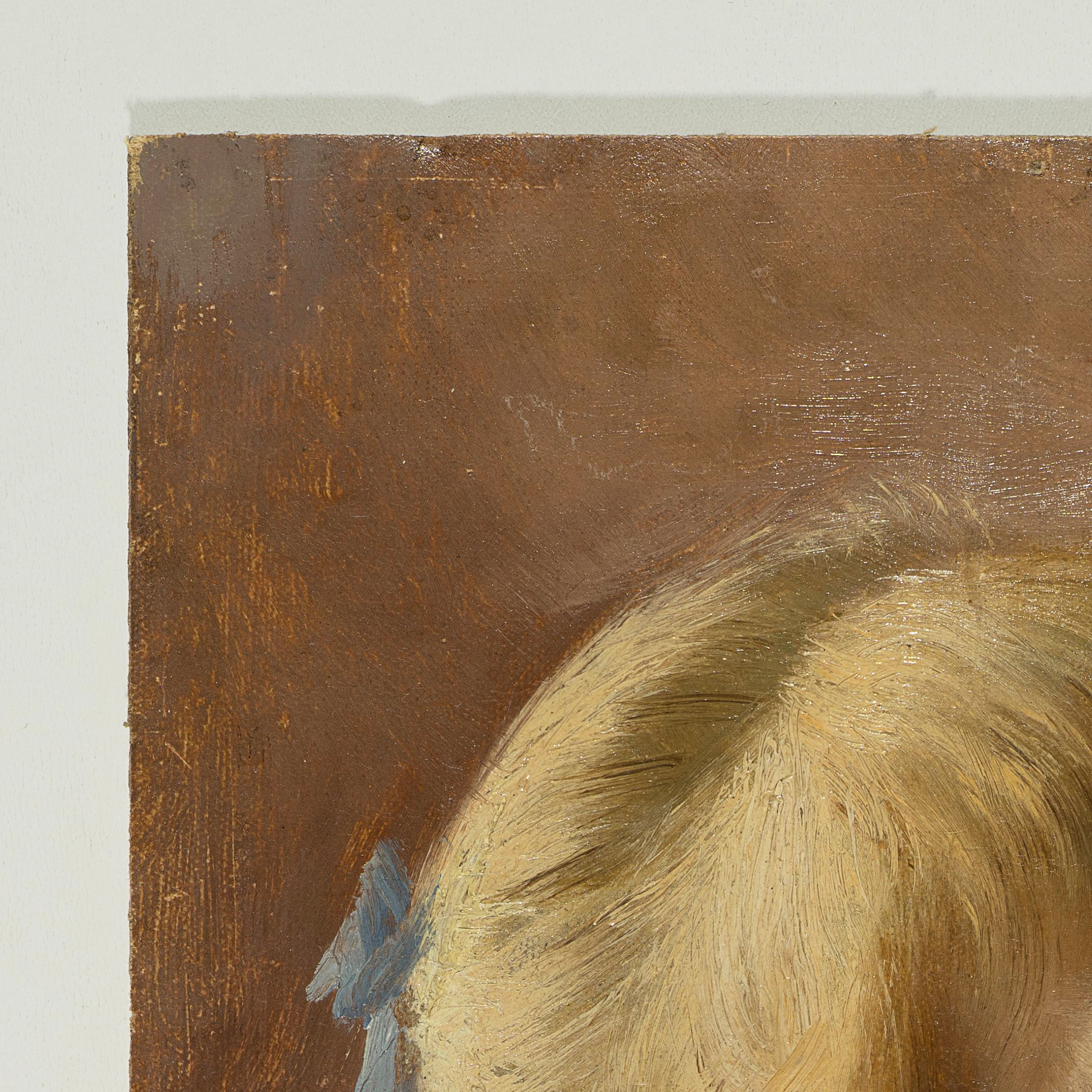 Mädchenporträt mit blauer Schleife