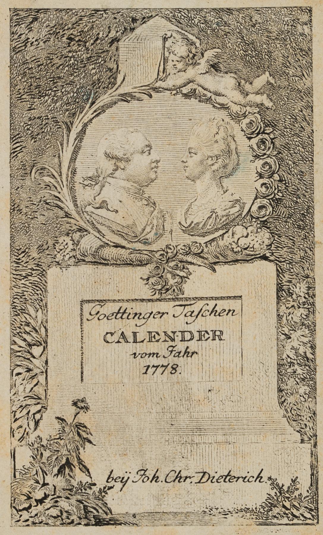 Titelblatt zum Göttinger Taschen-Calender für 1778