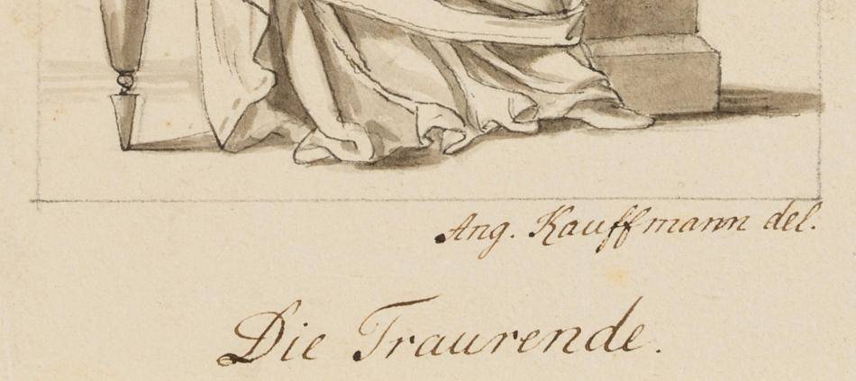 Kopie nach. Die Trauernde. Ludwig Friedrich Schnell (um 1790 Darmstadt - 1834 Karlsruhe) zugeschrieb