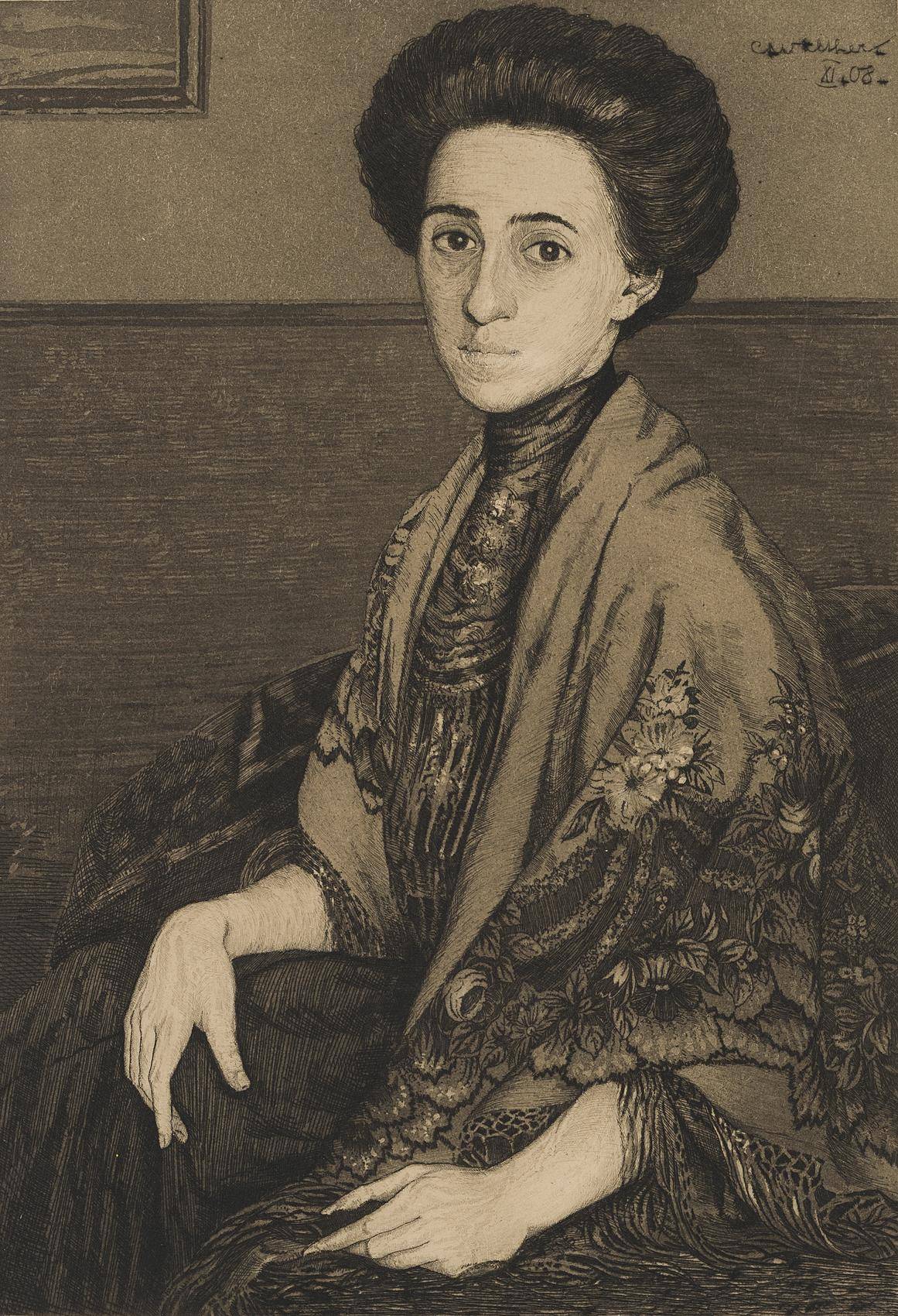 Porträt der Vera, Die Frau des Künstlers, Probedruck