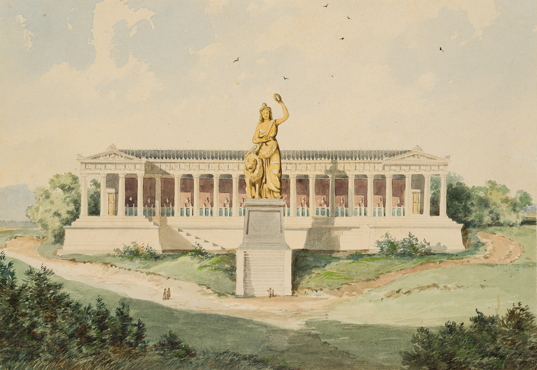 Die Ruhmeshalle mit der Bavaria, München