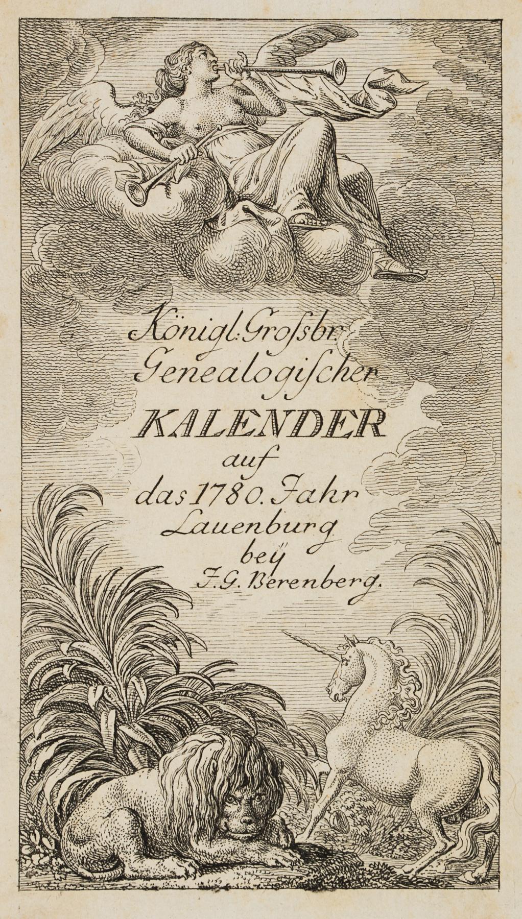 Titel zum Lauenburger Genealogischen Kalender für 1780
