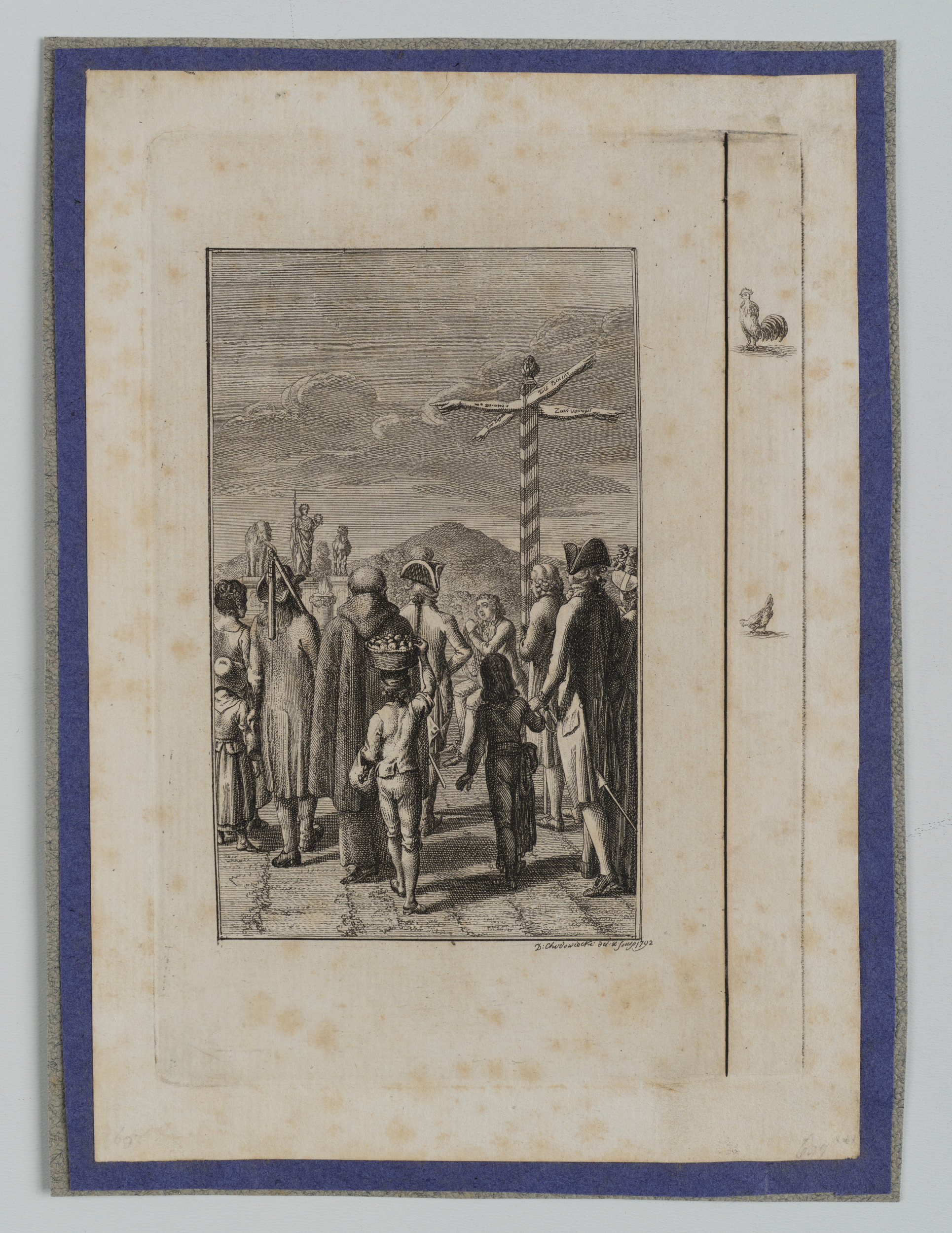 Der Dichter am Wegkreuz zur Tugend