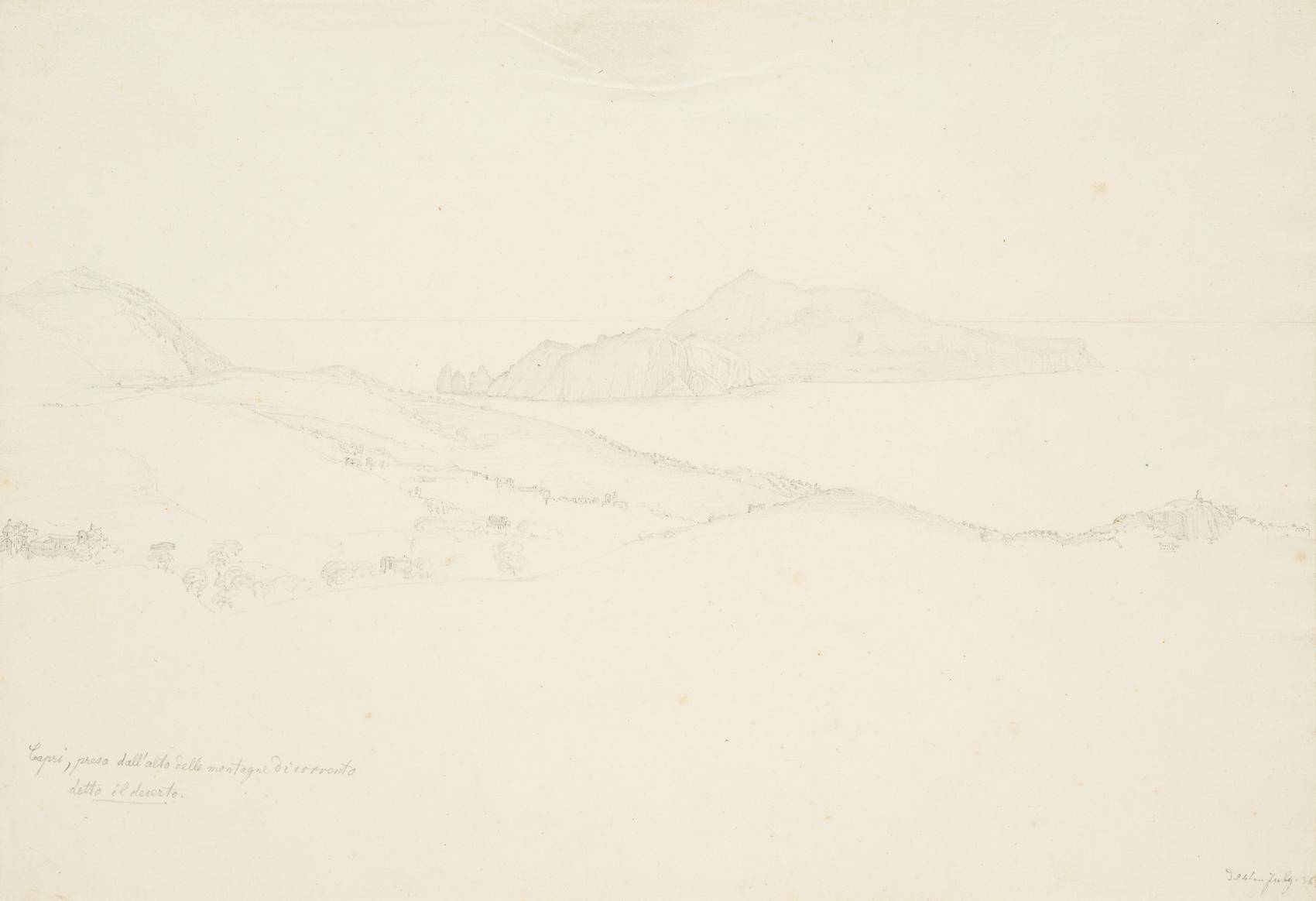 Blick auf Capri von Sorrent aus