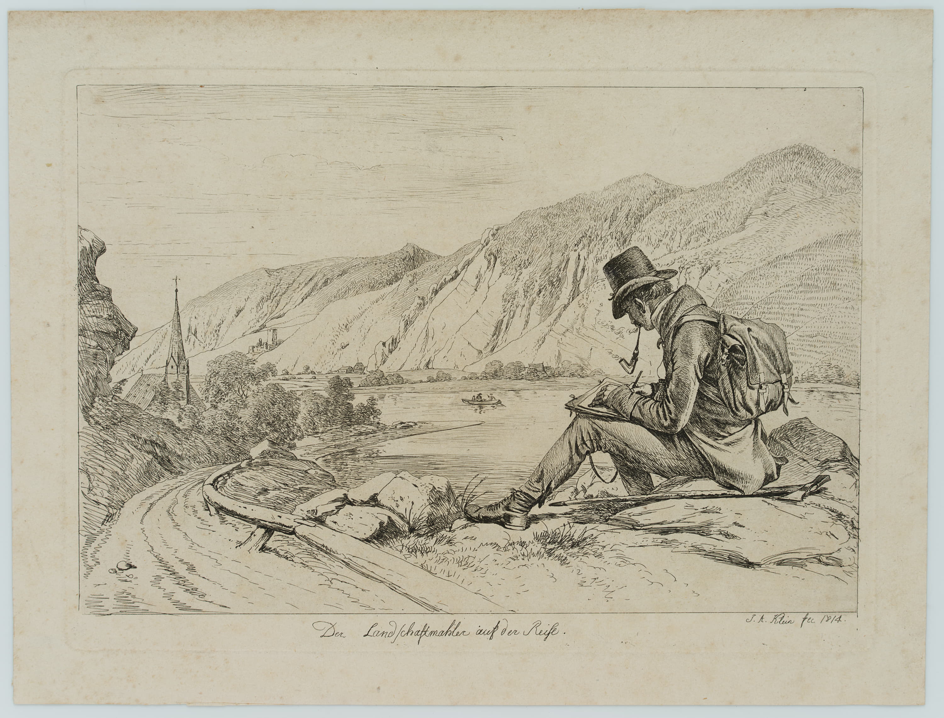 Der Landschaftsmaler auf der Reise