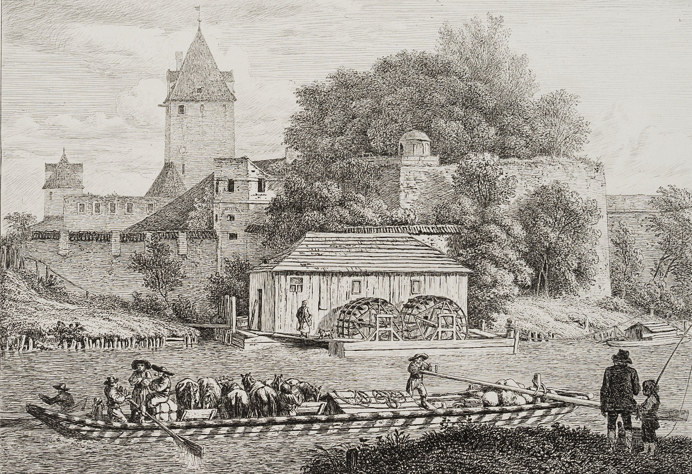 An der Stadtmauer zu Regensburg