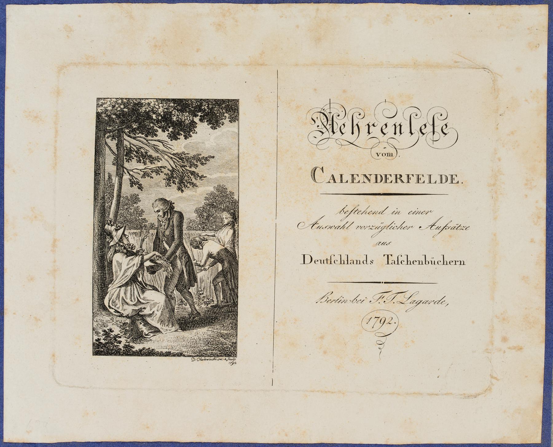Titel-Kupfer zur Aehrenlese