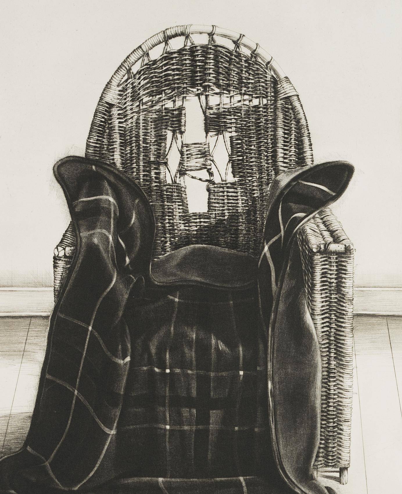 Alternder Korbsessel