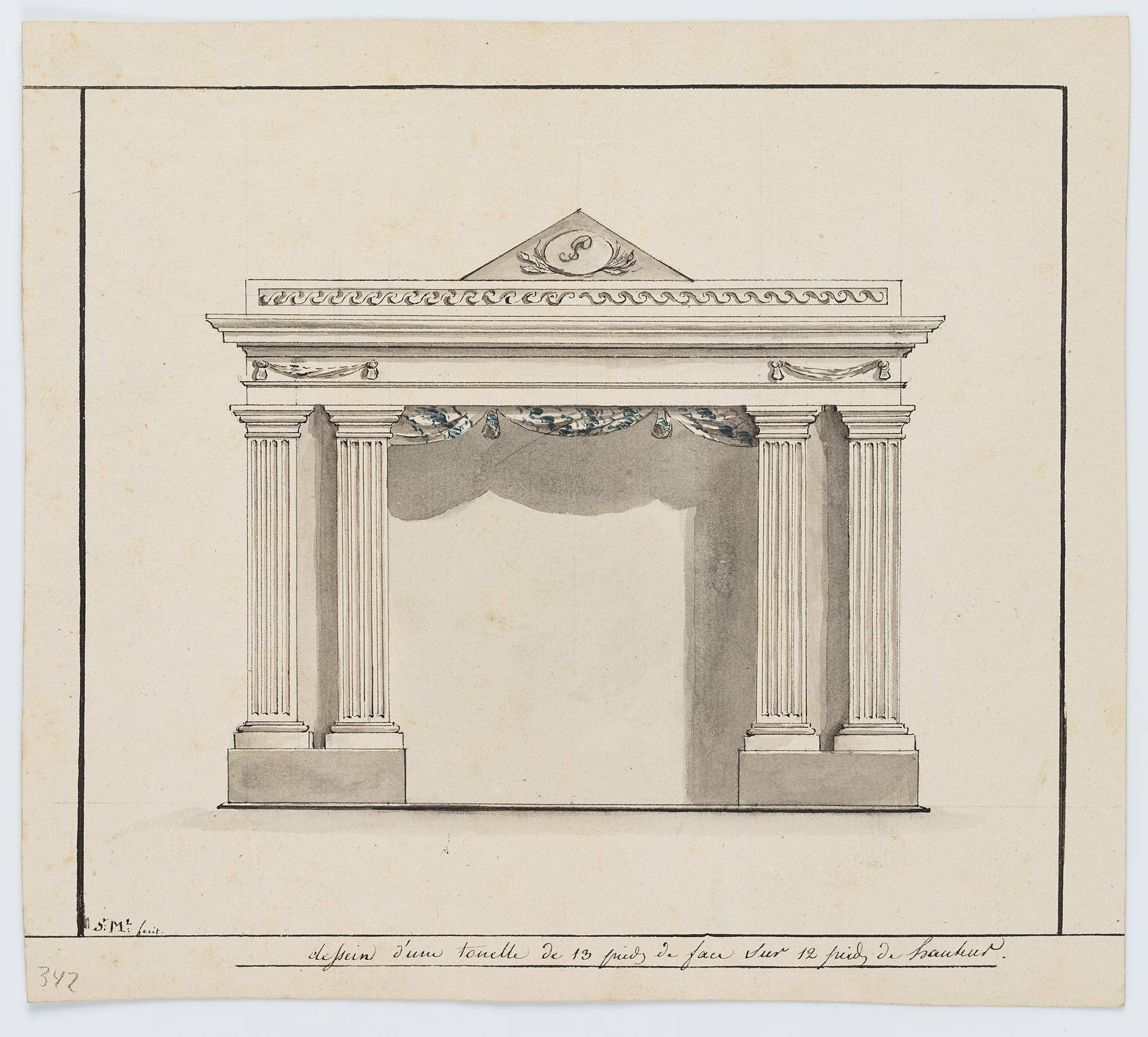 Entwurf einer Bühnenarchitektur, Klassizistische Kulisse