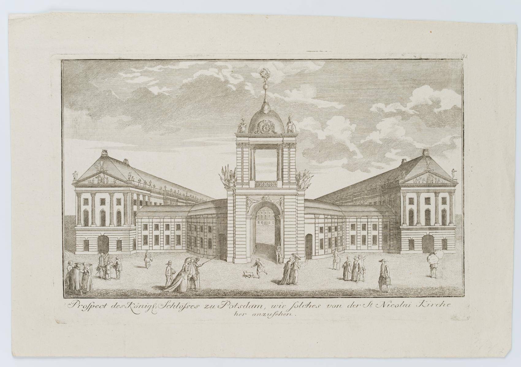 Ansicht des Hauptportals des Stadtschlosses in Potsdam