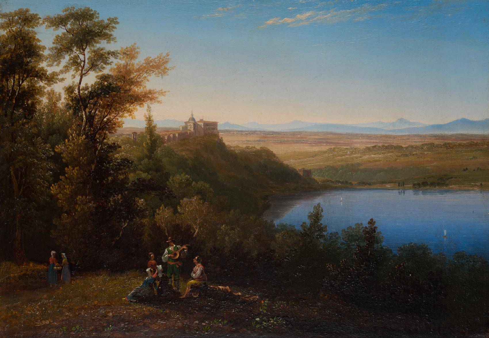Lago Albano mit dem Castel Gandolfo