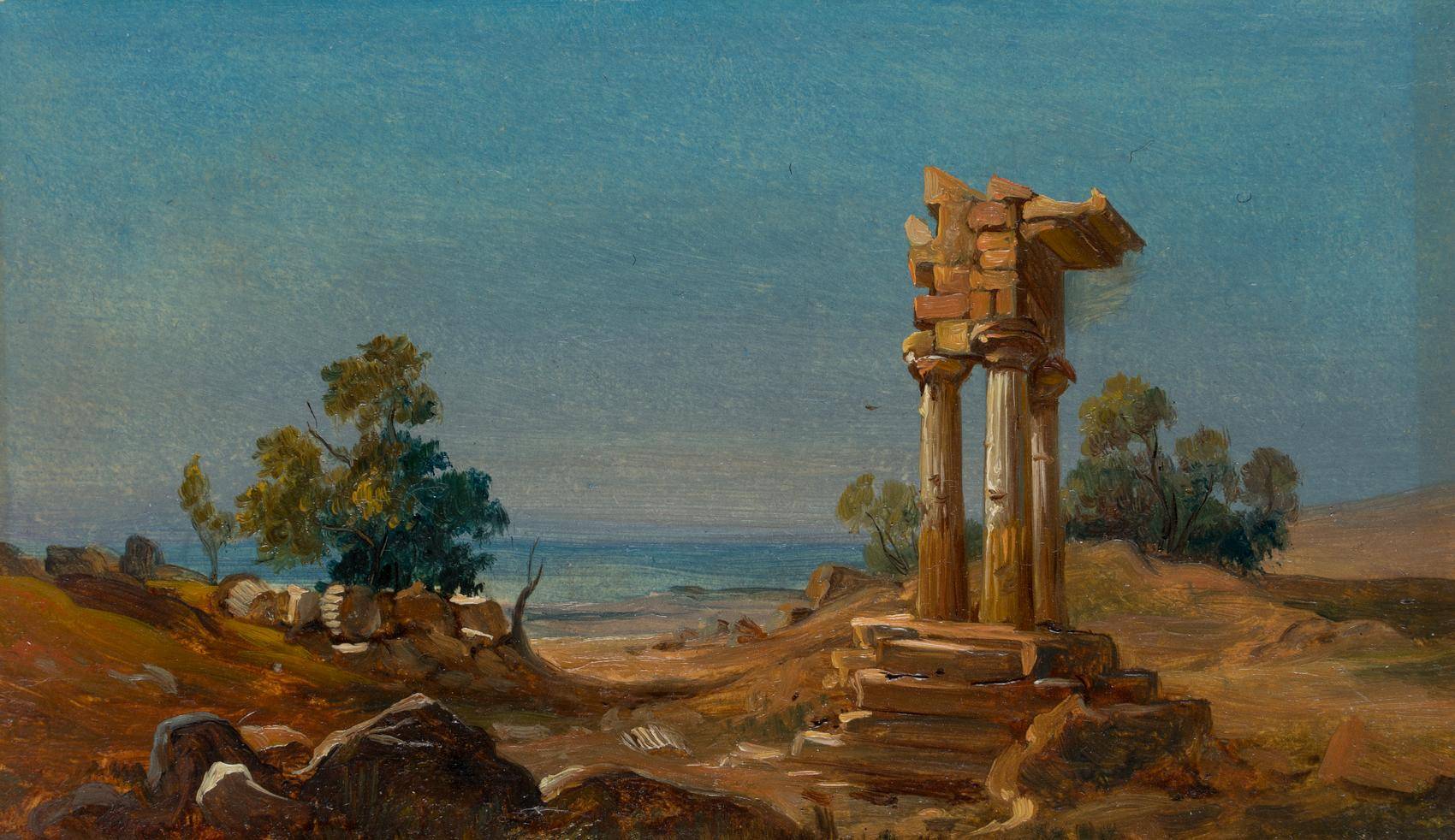 Antikes Tempelfragment am Meer