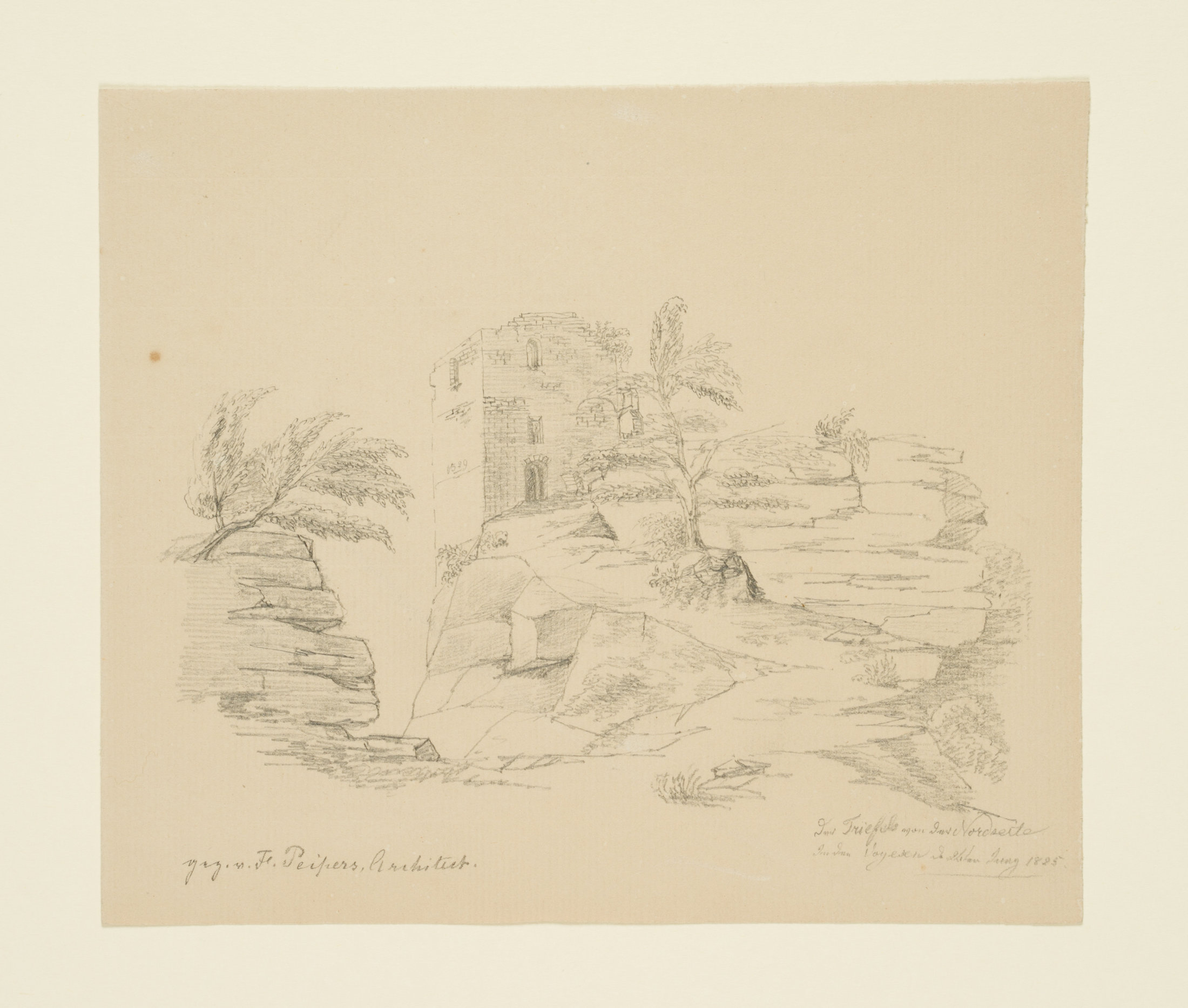 Ruine der Burg Trifels von der Nordseite aus gesehen