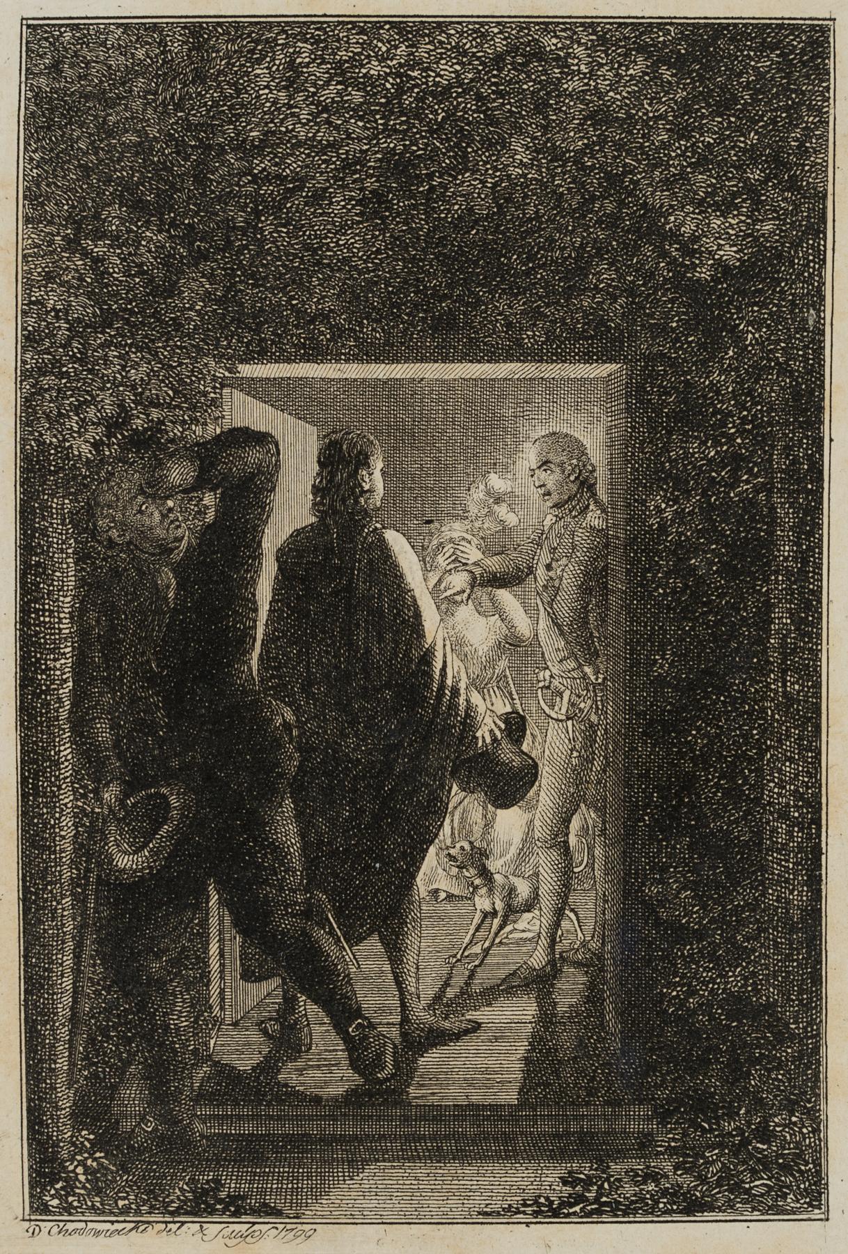 Hermann überrascht Julchen und den Prinzen Moritz