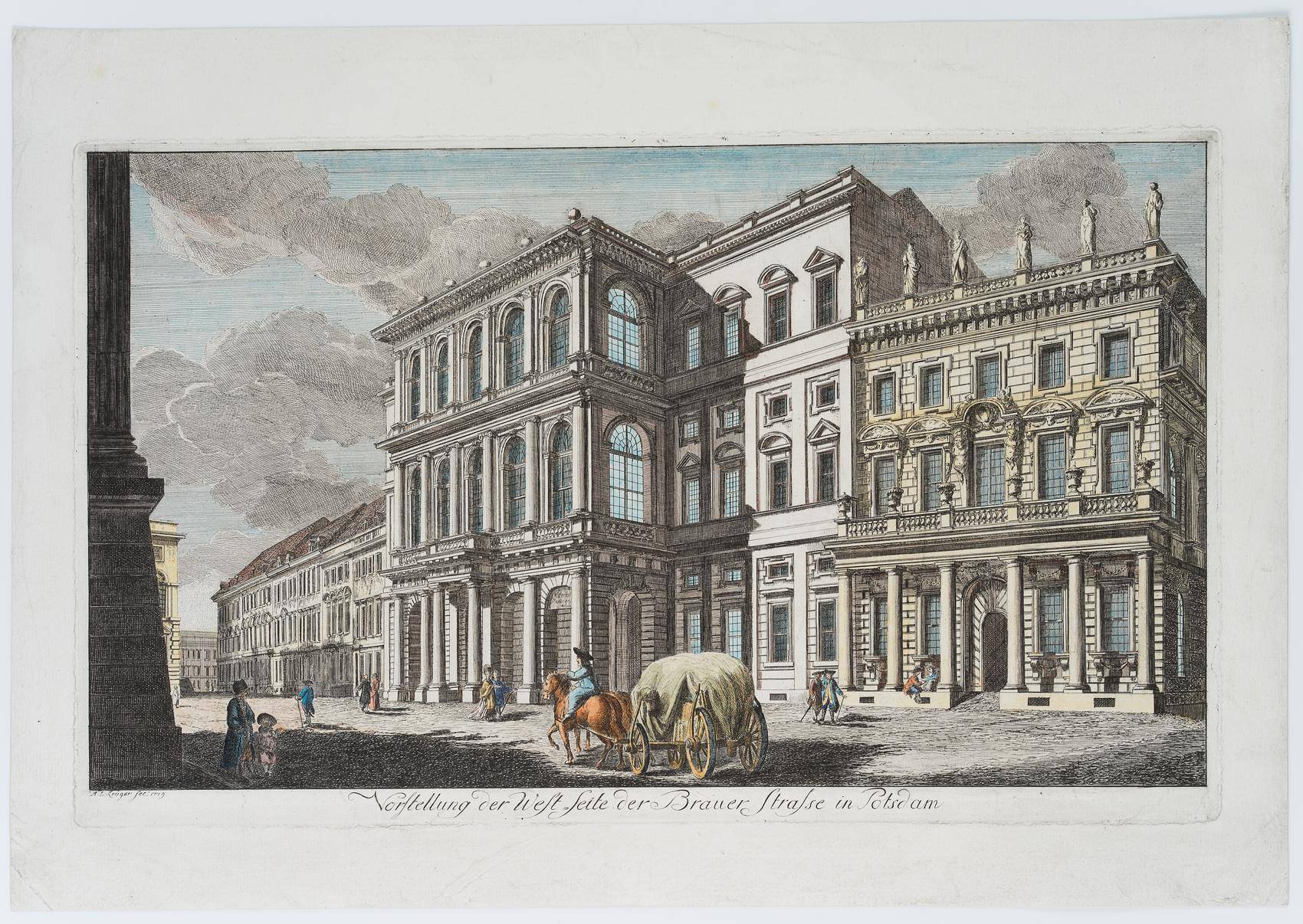 Westseite des Palast Barberini in Potsdam