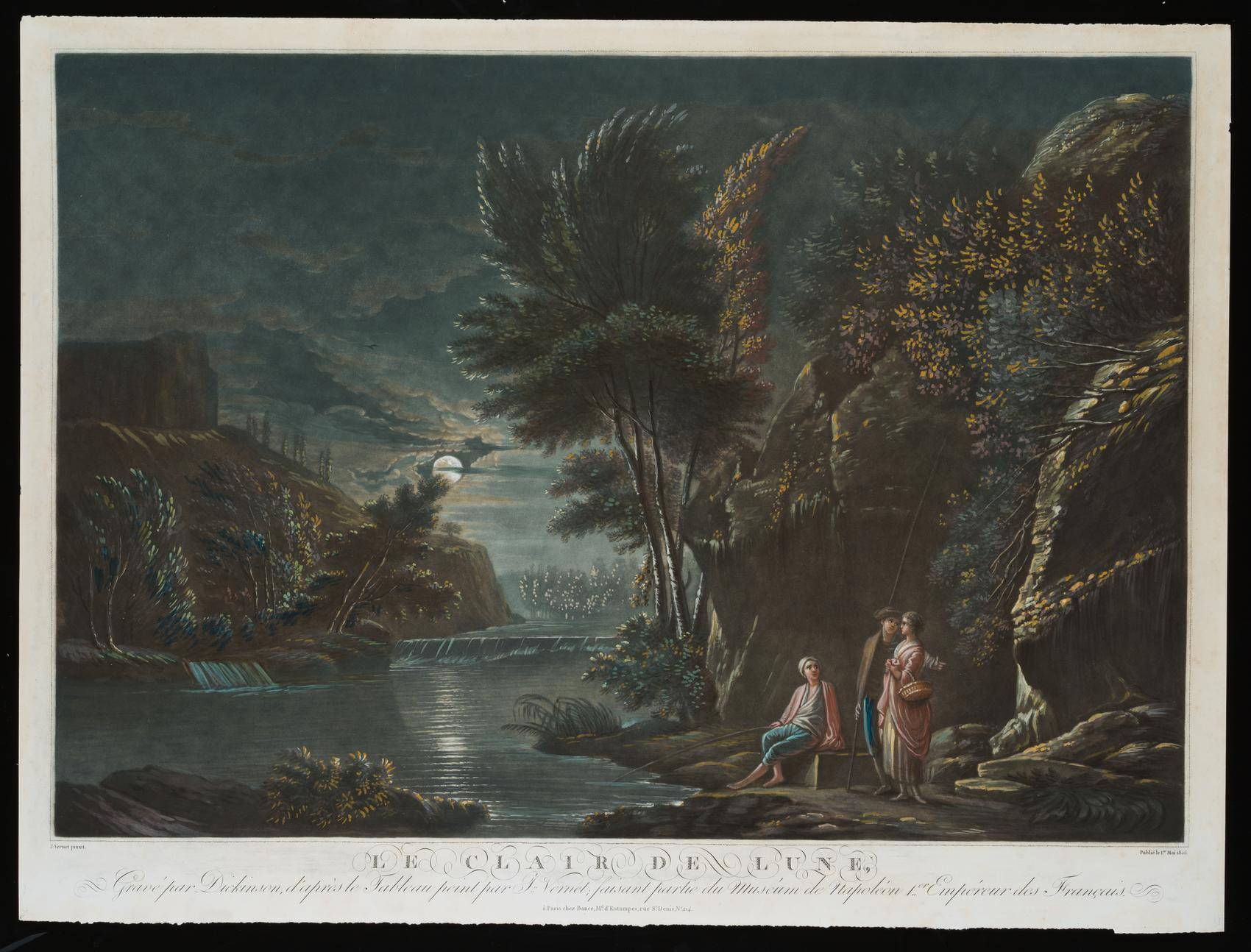nach Claude Joseph Vernet: Fischer bei Mondschein