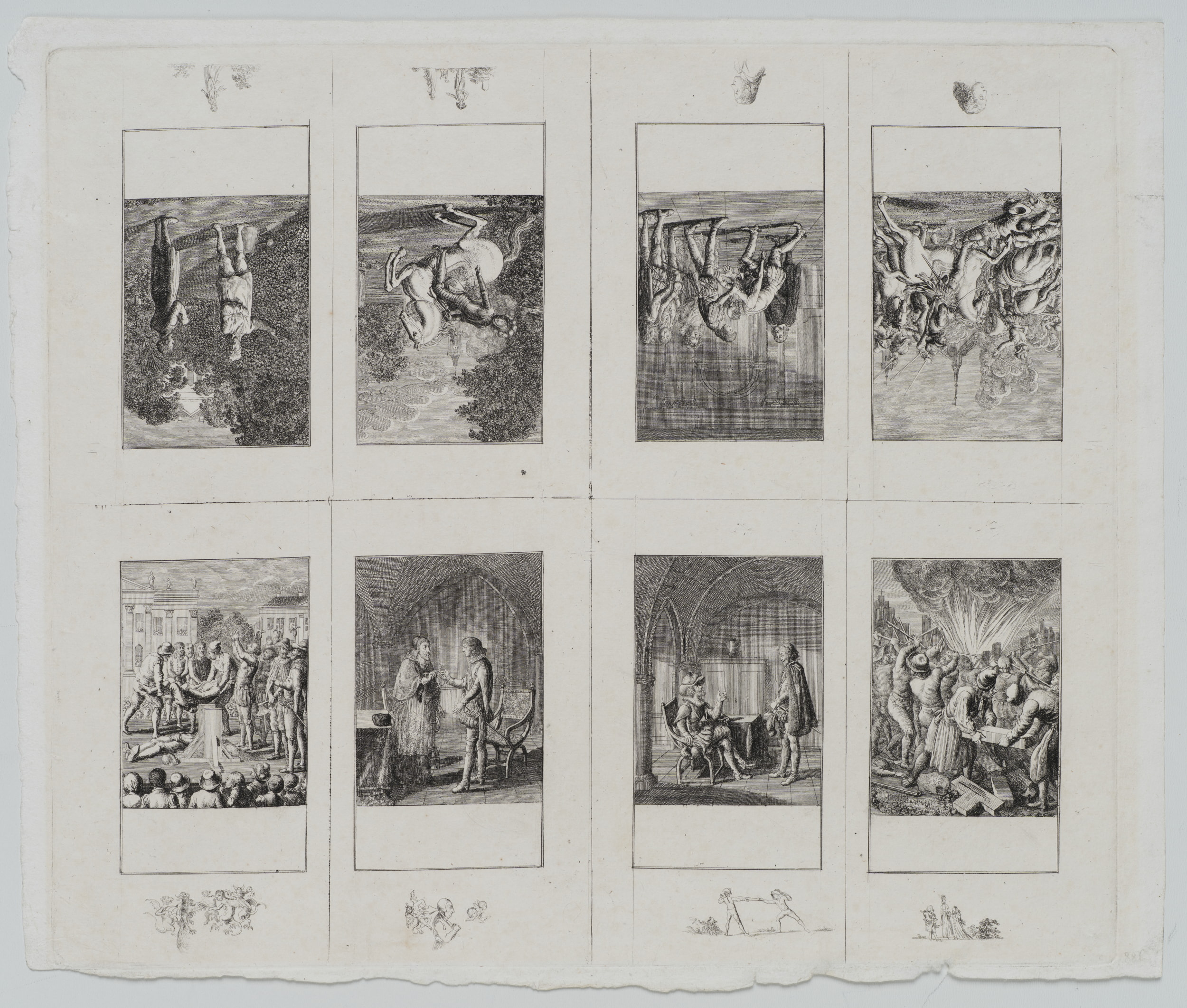 1-8. Blatt zur Geschichte der Bartholomäusnacht