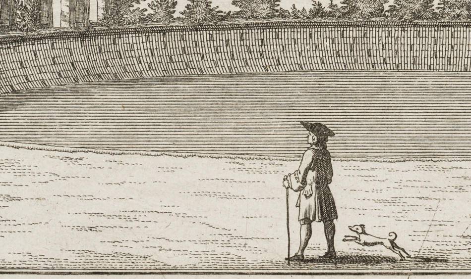 Ansicht des Ruinenbergs im Schlosspark von Sanssouci in Potsdam