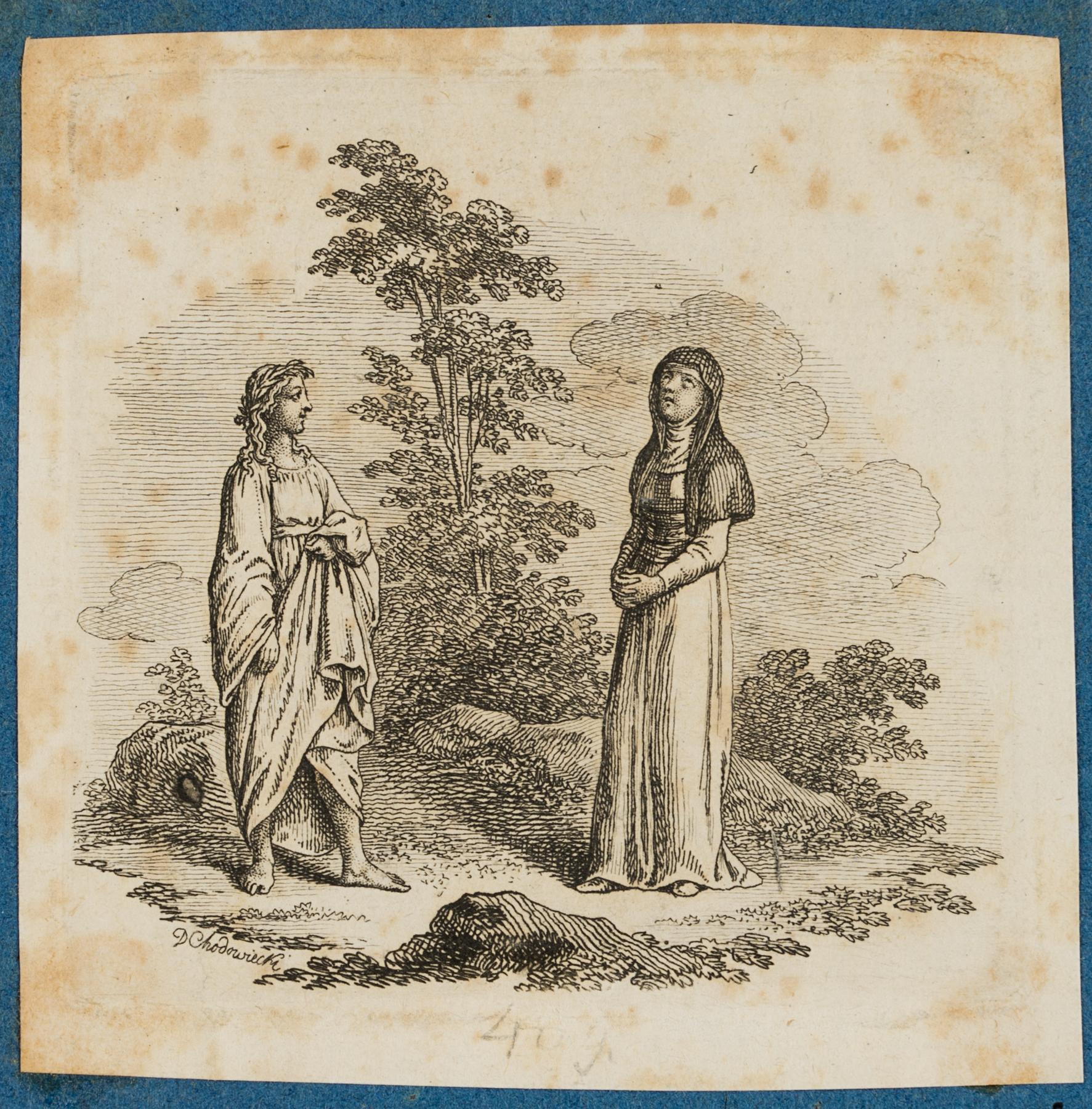 Jüngling und Nonne in Landschaft
