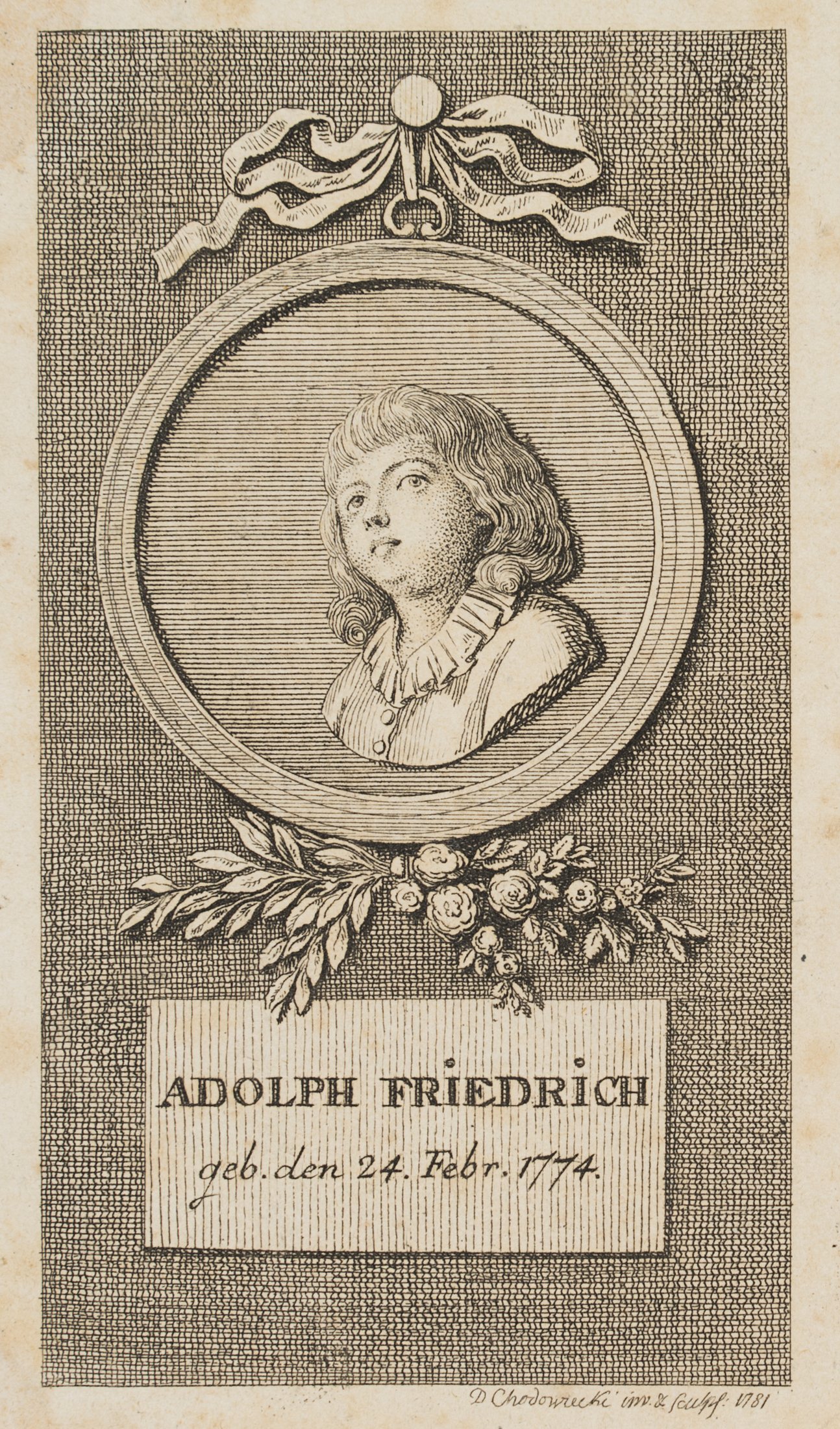 Titel und Portrait zum Lauenburger Calender auf das 1782. Jahr, Bogen