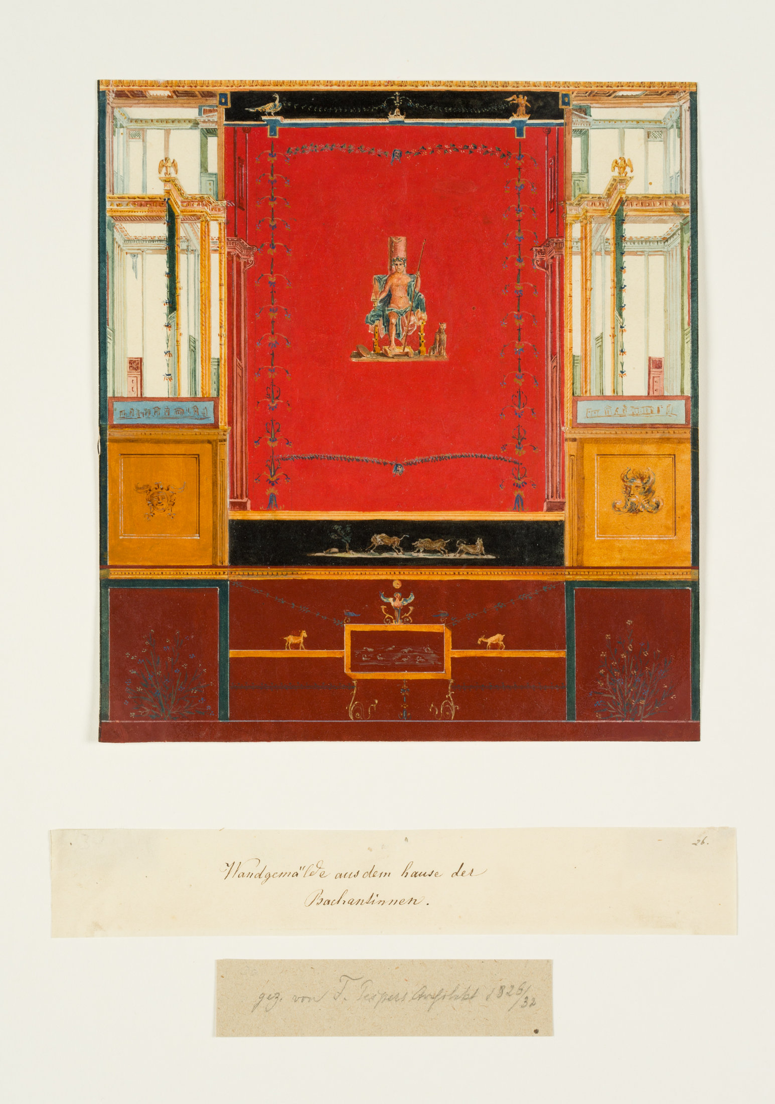 Wandgemälde aus dem Hause der Bachantinnen, Pompeji