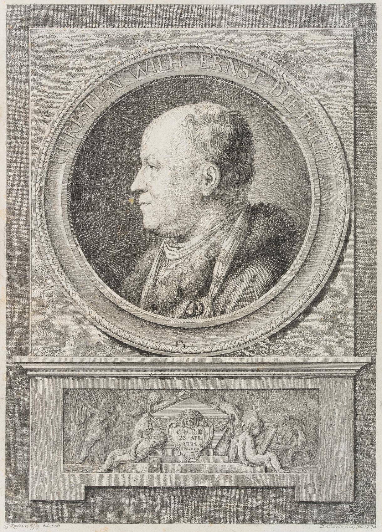 Portrait des Künstlers Christian Wilhelm Ernst Dietrich