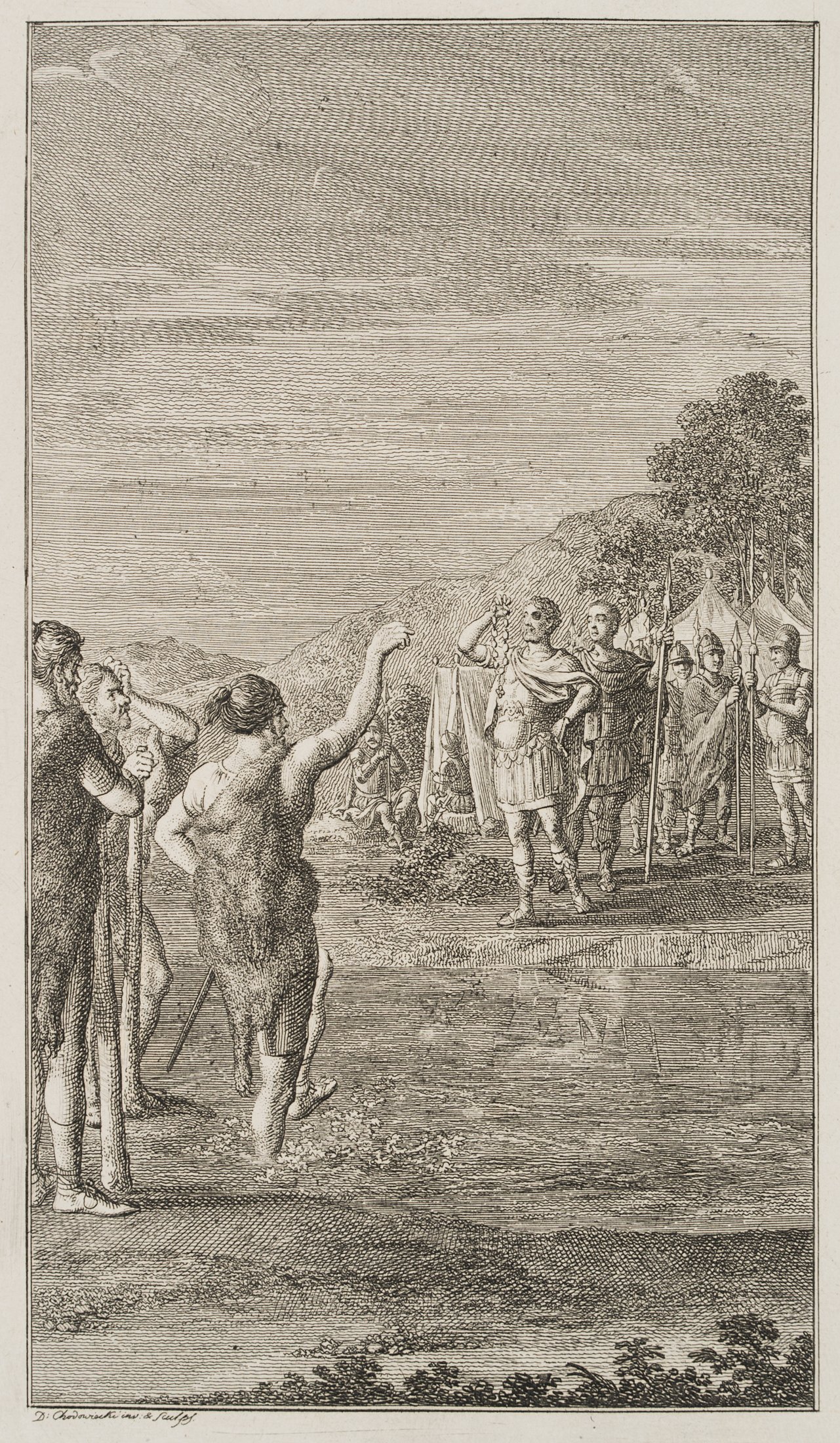 Arminius und Varus nach der Schlacht im Teutoburger Wald