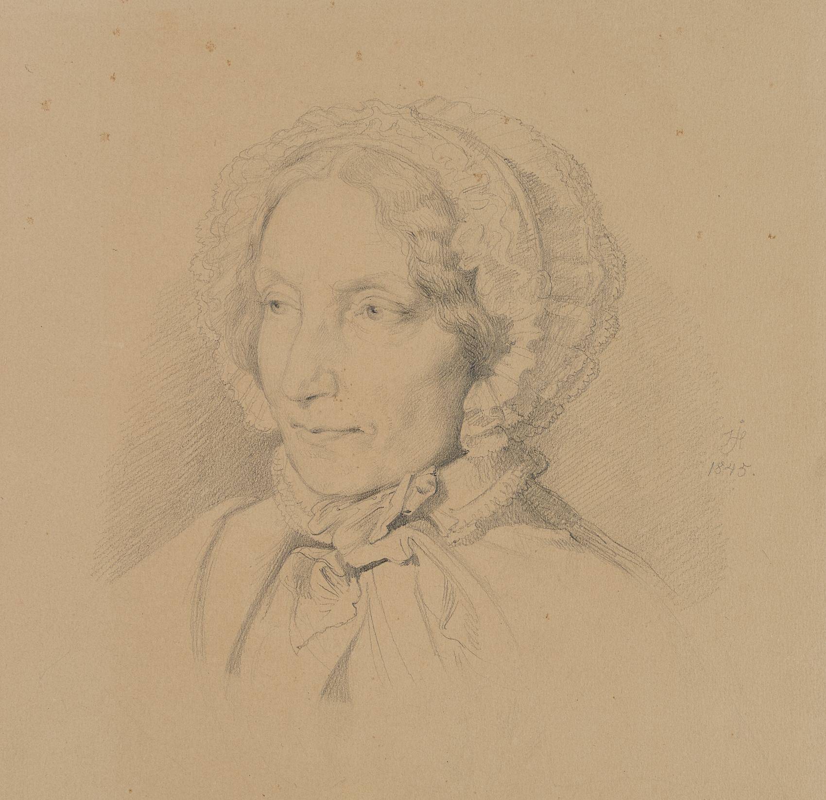 Porträt einer Frau mit Haube (Fanny Bendemann?)