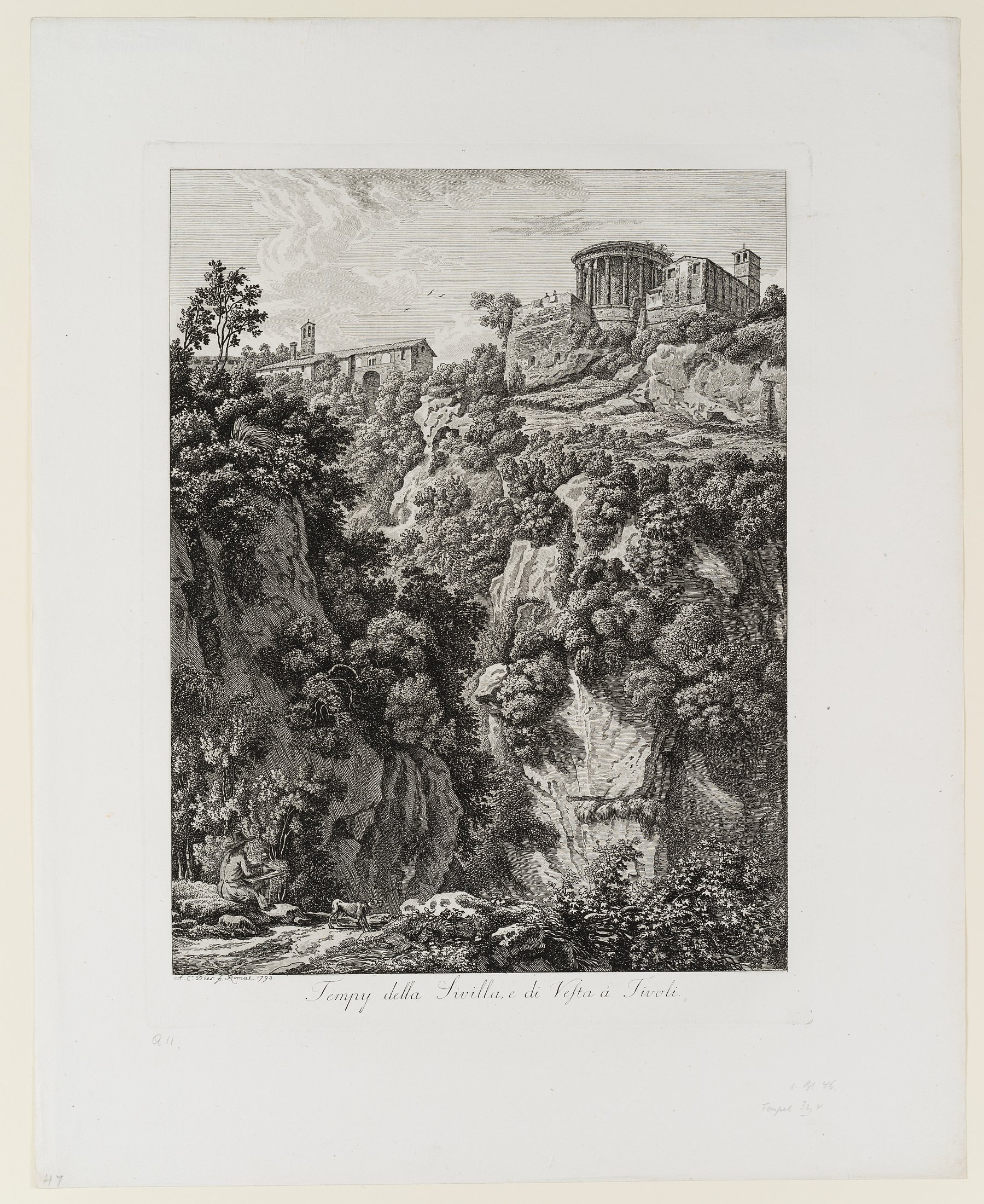 Die Tempel der Vesta und der Sybille in Tivoli