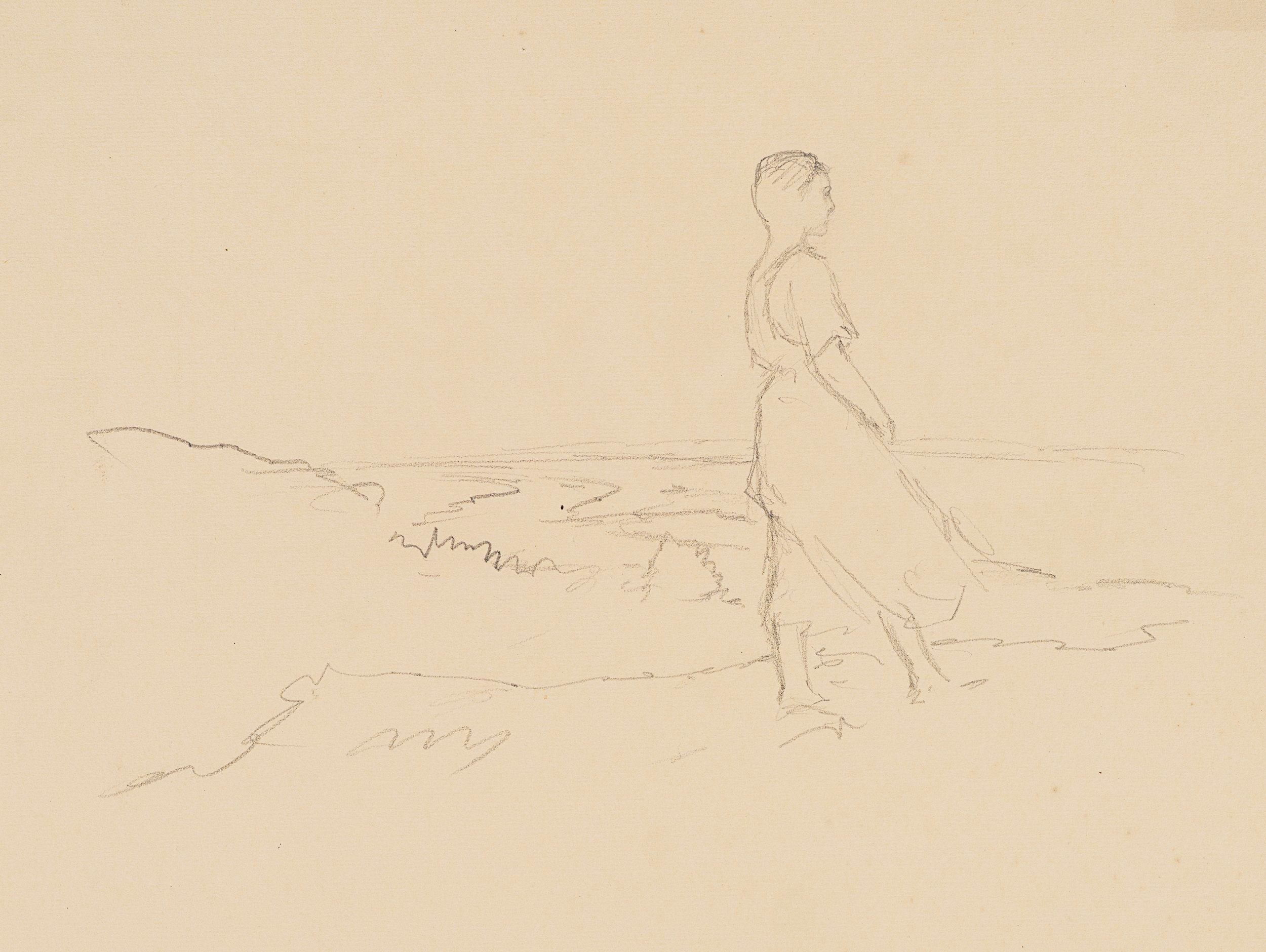 Frau am Strand - Figurenstudie