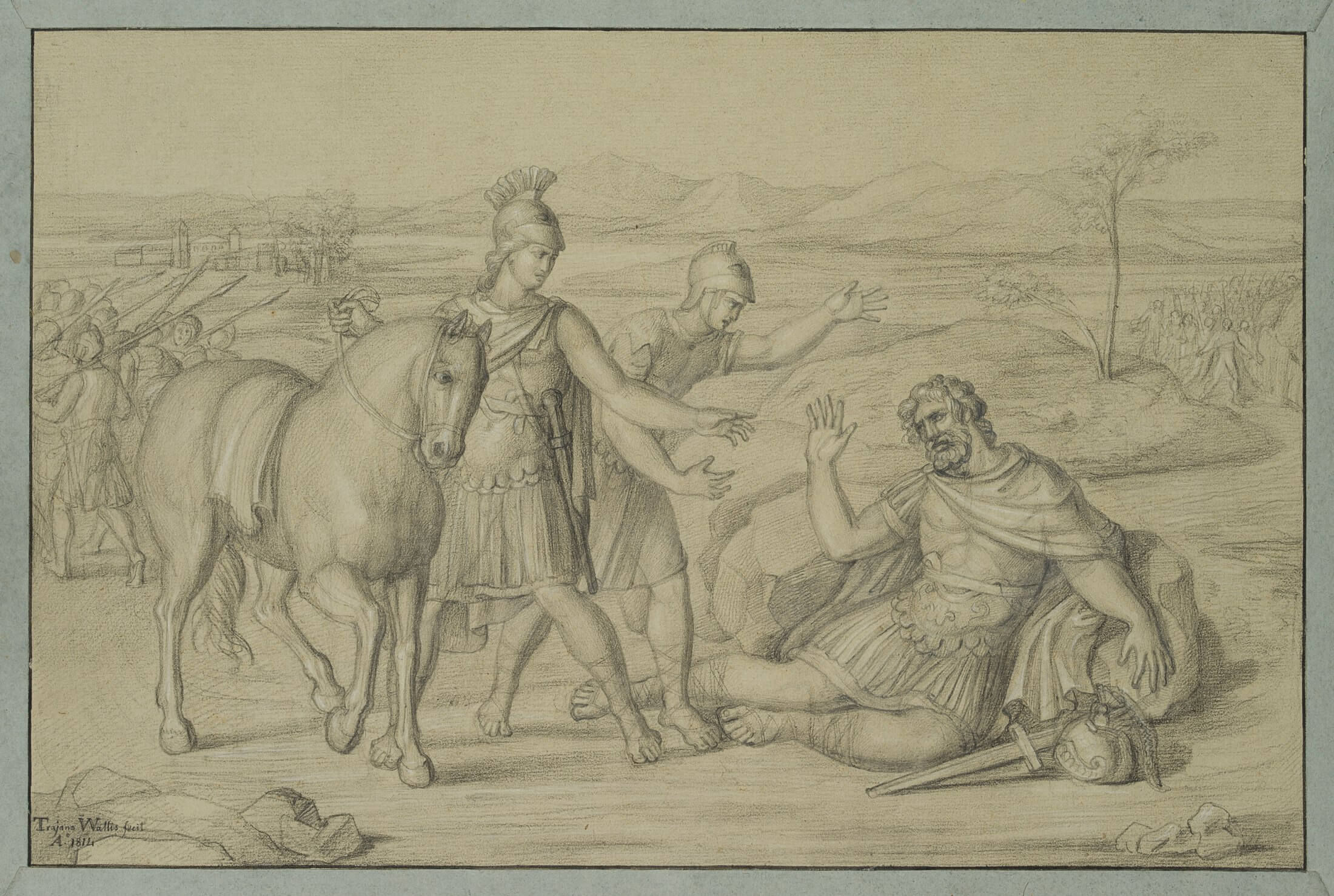 Der römische Konsul Cornelius Scipio lehnt die Rettung durch seinen Sohn ab