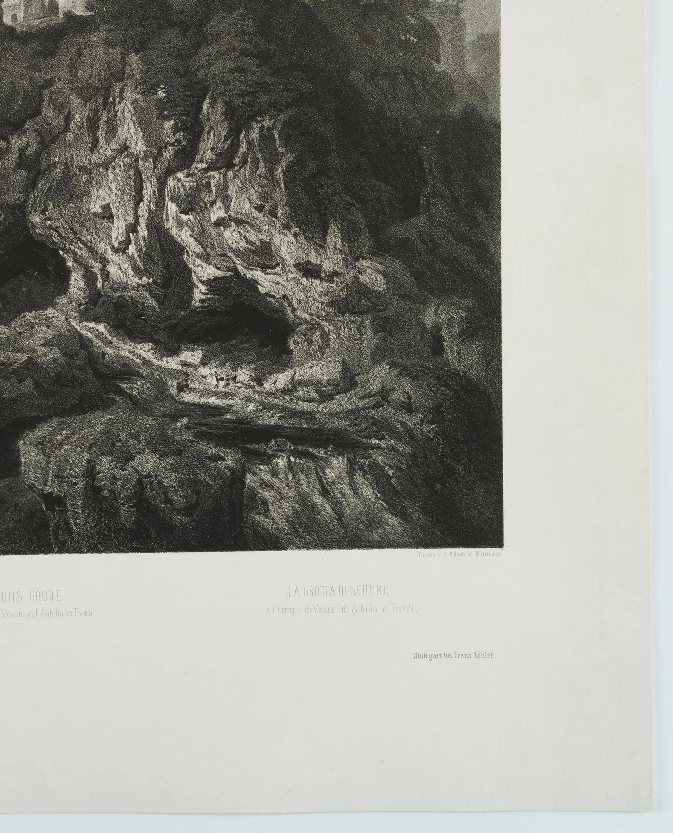 Die Neptunsgrotte mit Tempeln der Vesta und der Sibilla in Tivoli