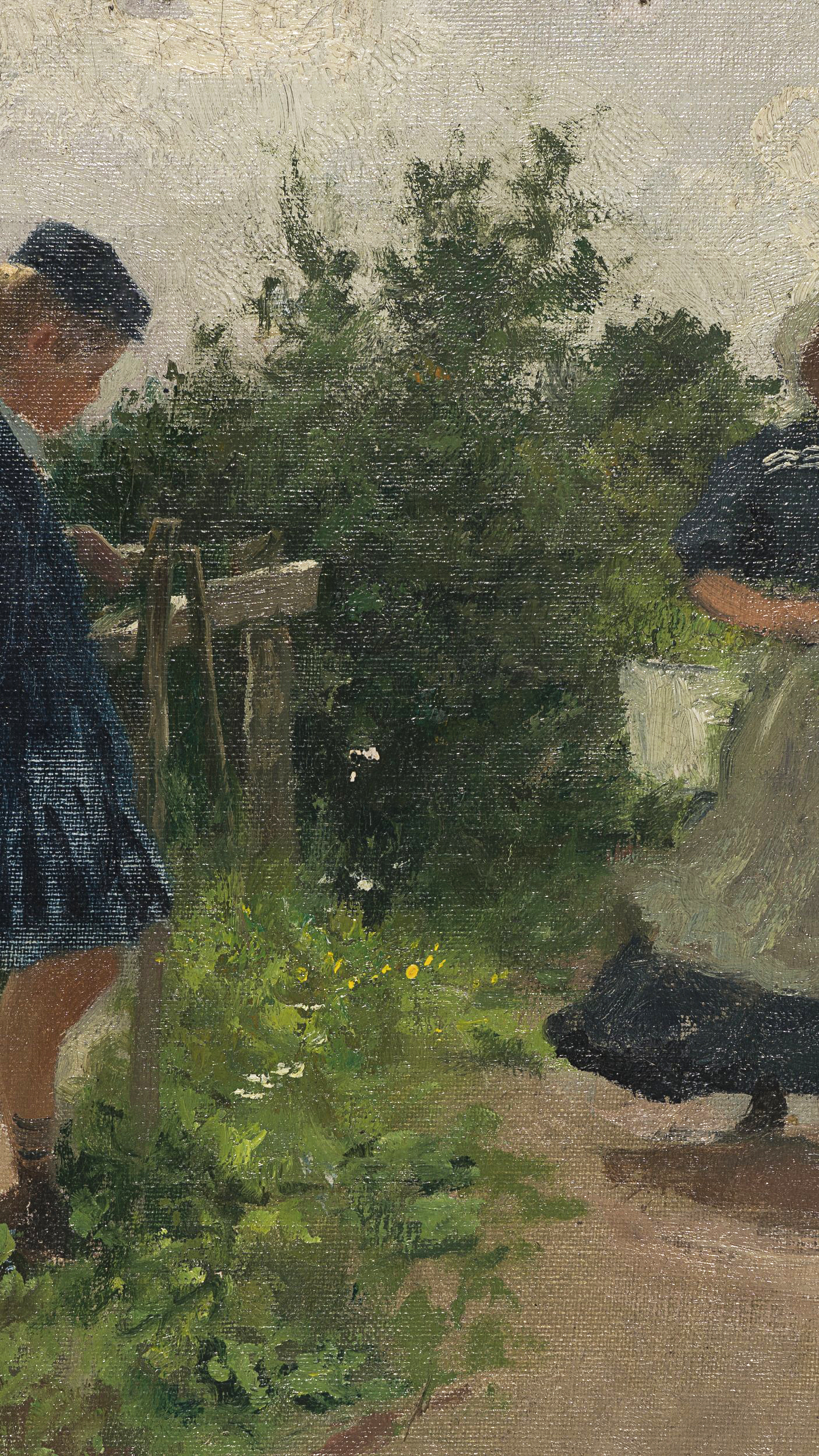Zwei Frauen am Feldweg