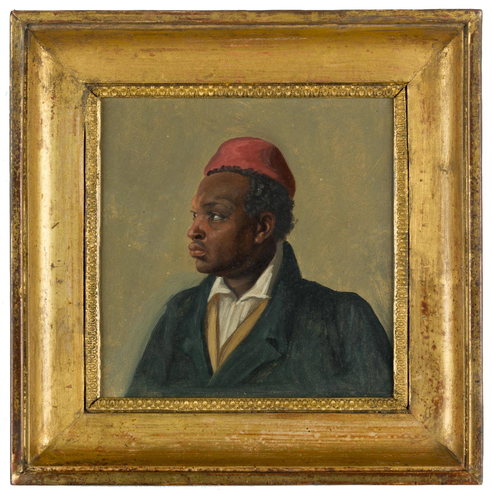 Porträt eines Afrikaners mit Fez