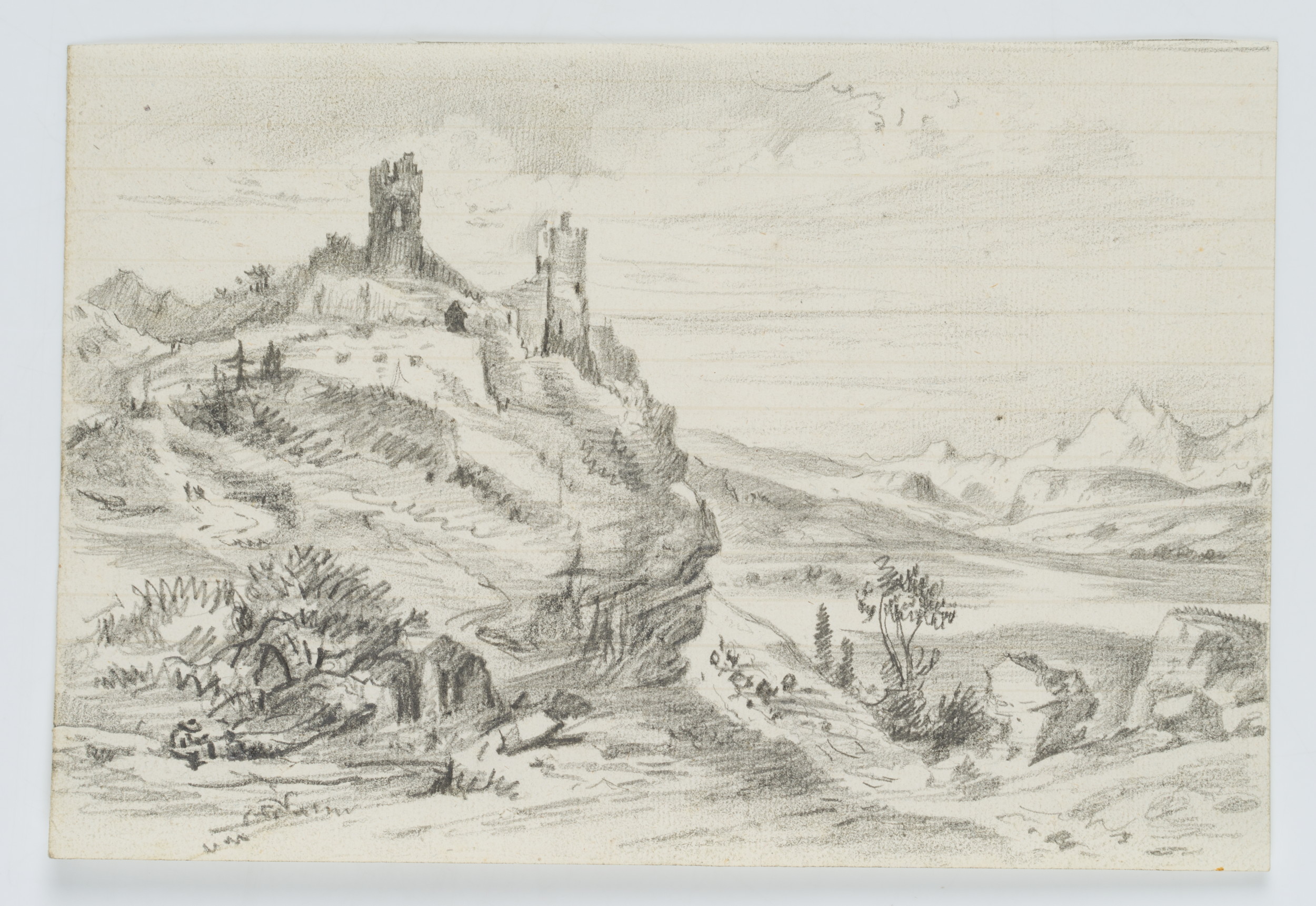 Berglandschaft mit Burgruine