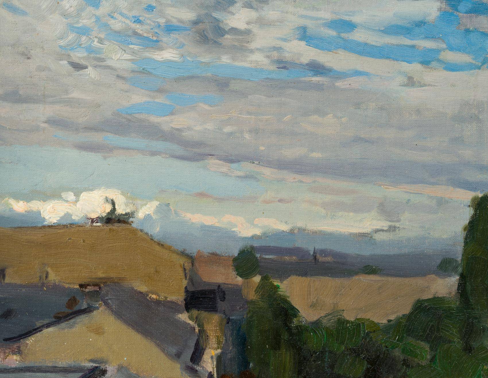 Ortschaft mit Wolkenstudie