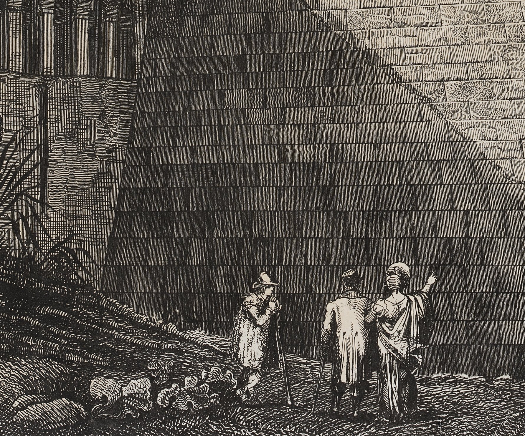 Ansicht der Cestius-Pyramide in Rom