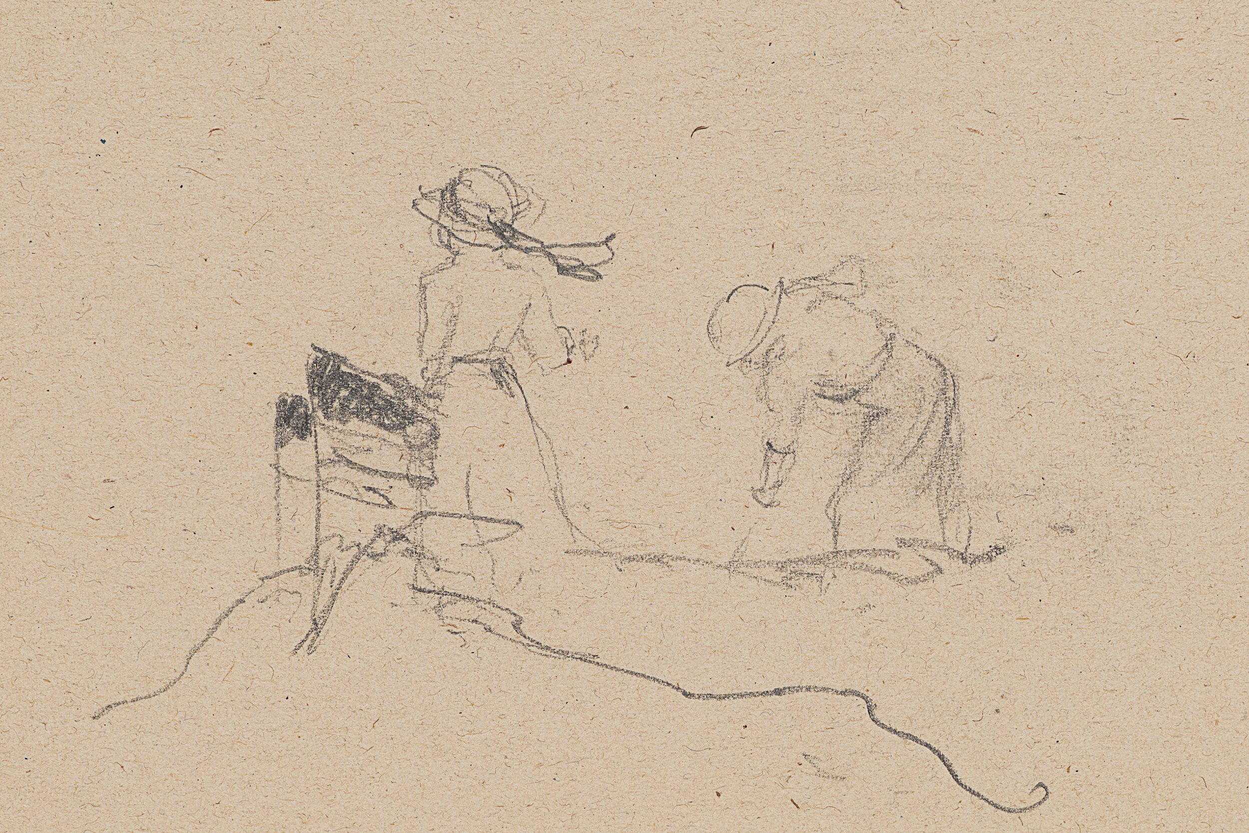 Zwei Frauen in der Landschaft