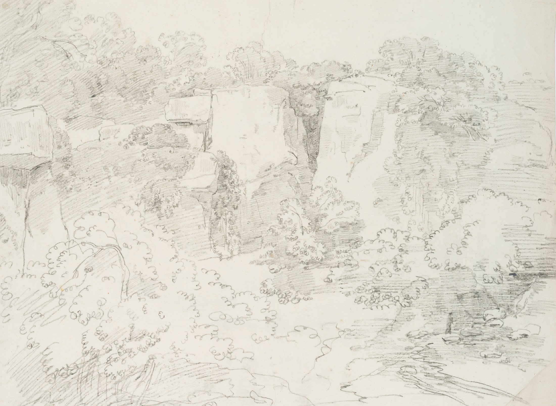Felslandschaft mit kleiner Schlucht