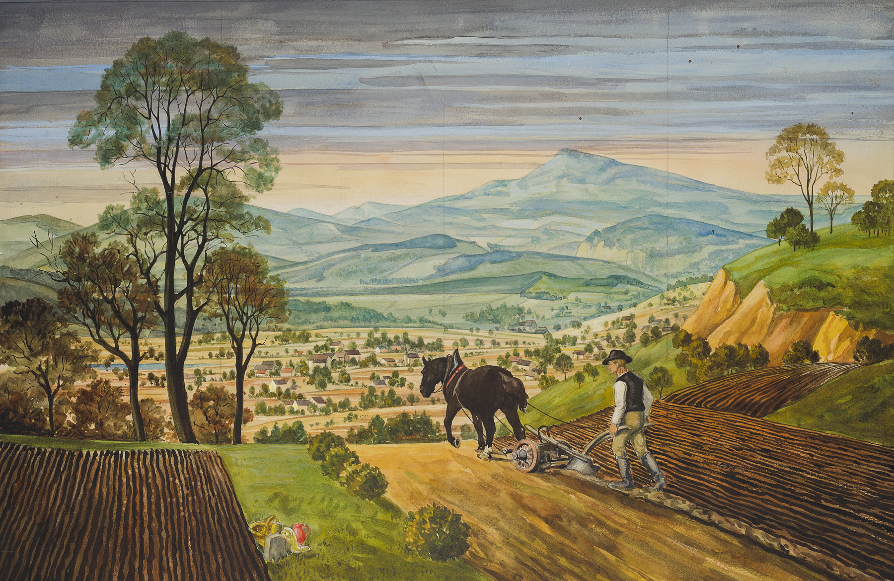 Beim Pflügen