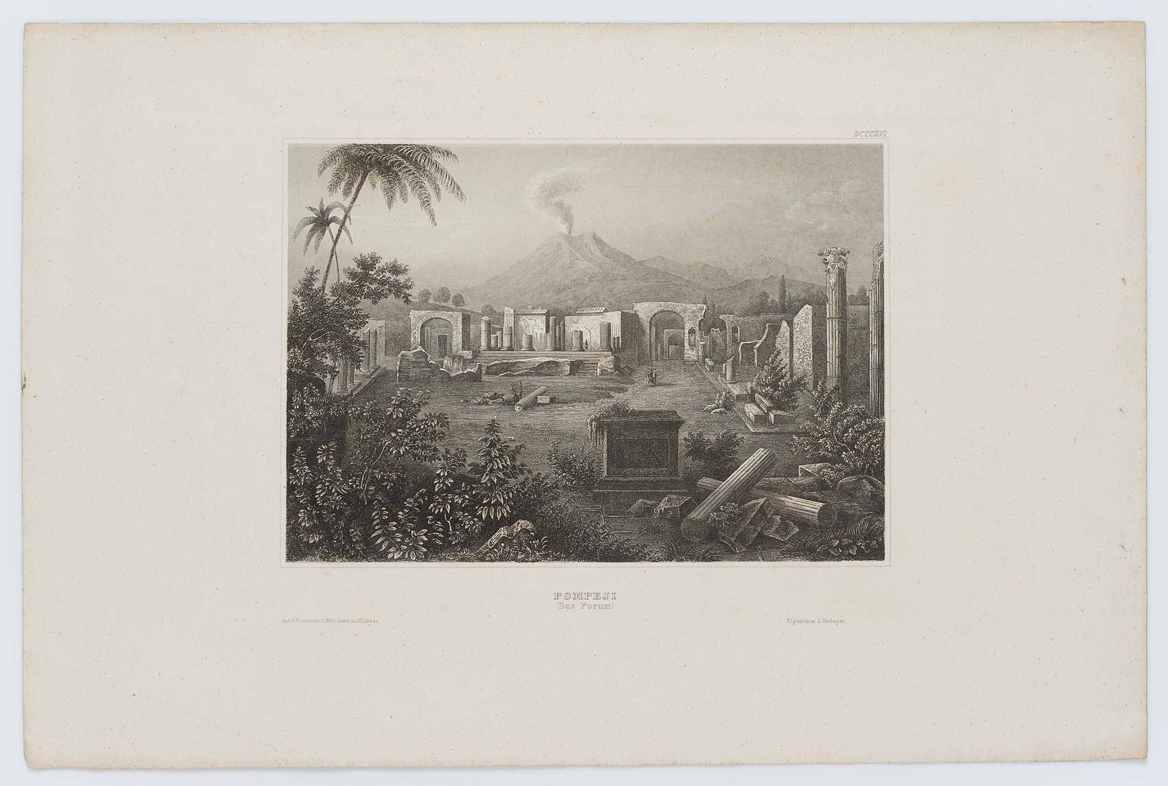 Das Forum von Pompeji am Vesuv