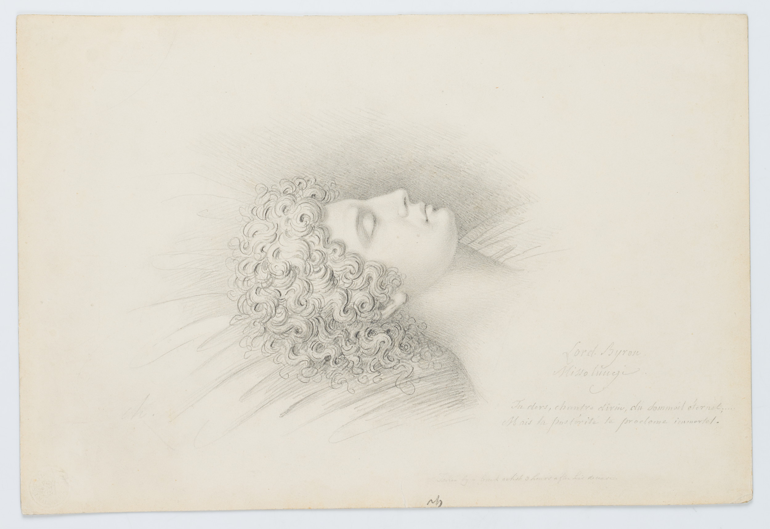 Lord Byron auf dem Sterbebett