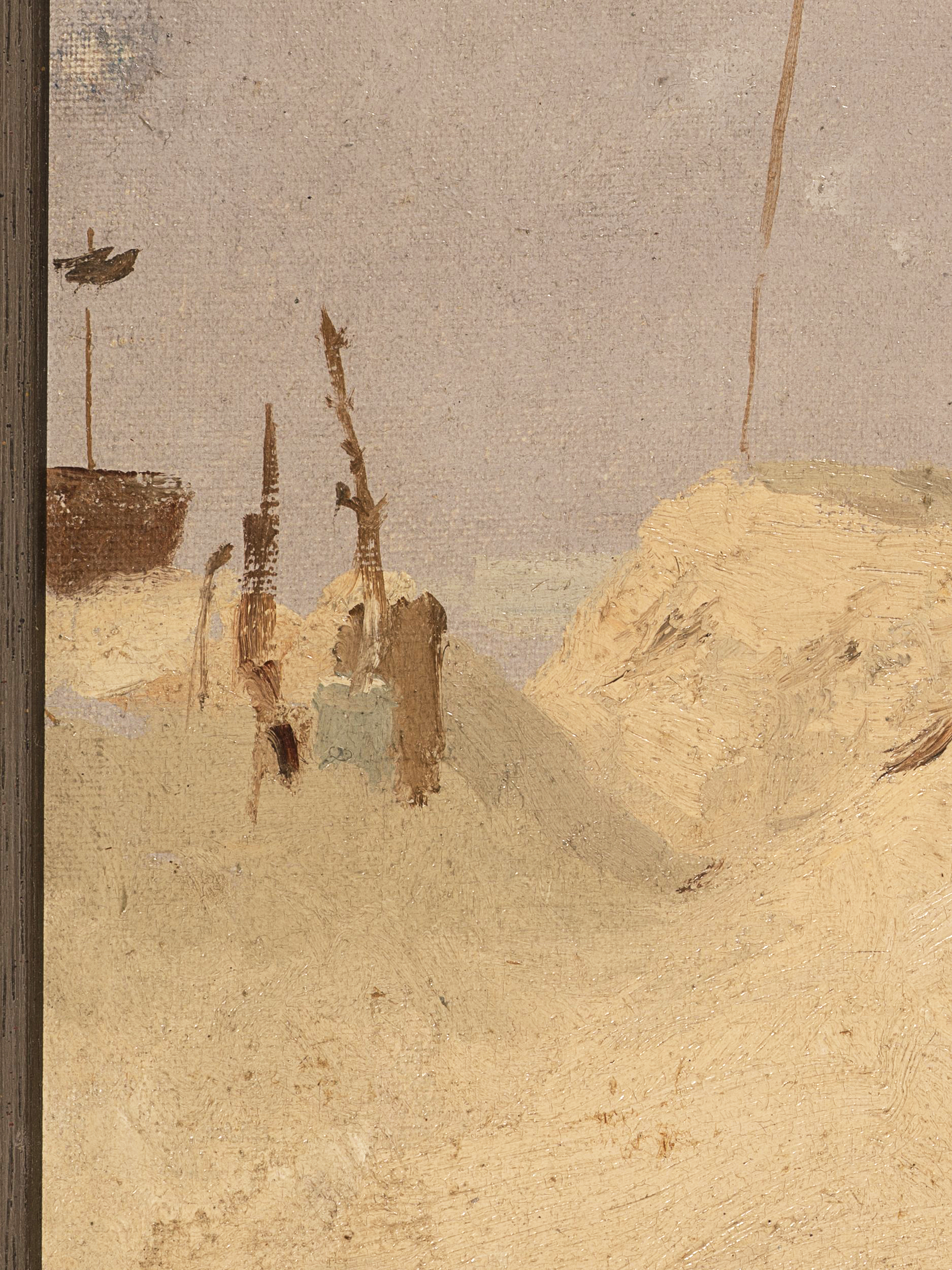 Strandkabinen mit Flaggen auf der Nordseeinsel Amrum