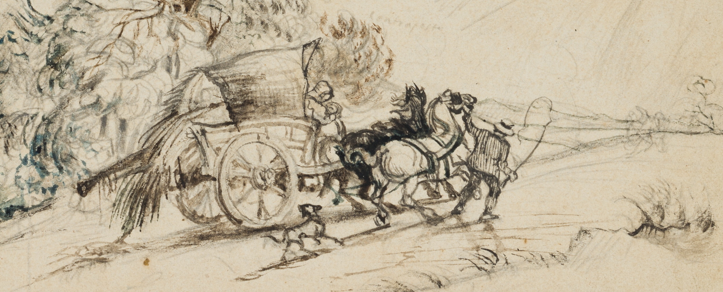 Kutsche auf der Landstraße