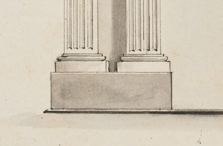 Entwurf einer Bühnenarchitektur, Klassizistische Kulisse