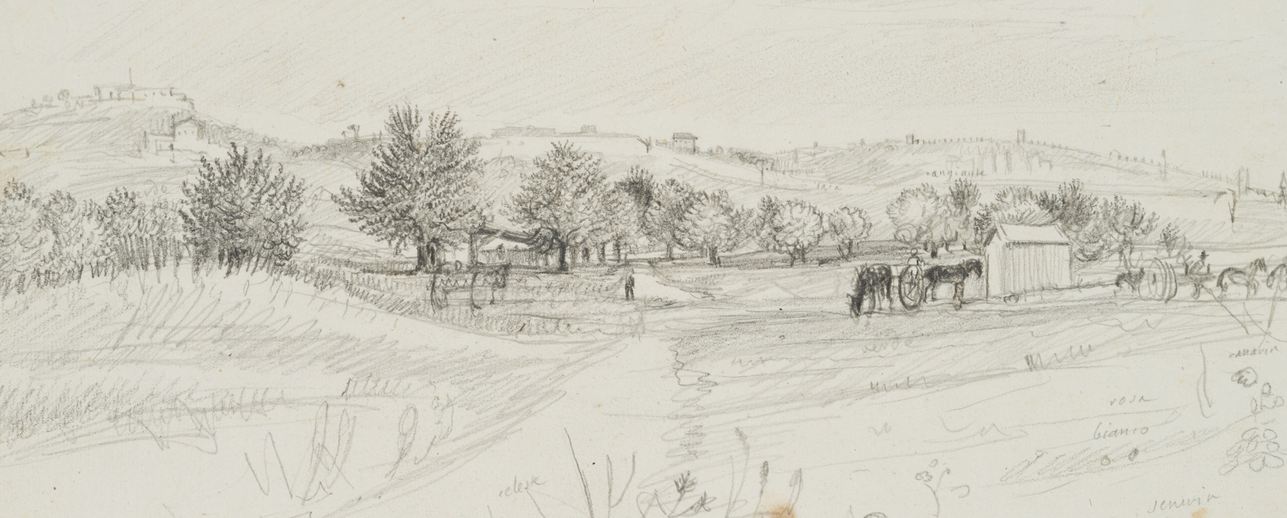 Landschaft mit Obstbäumen