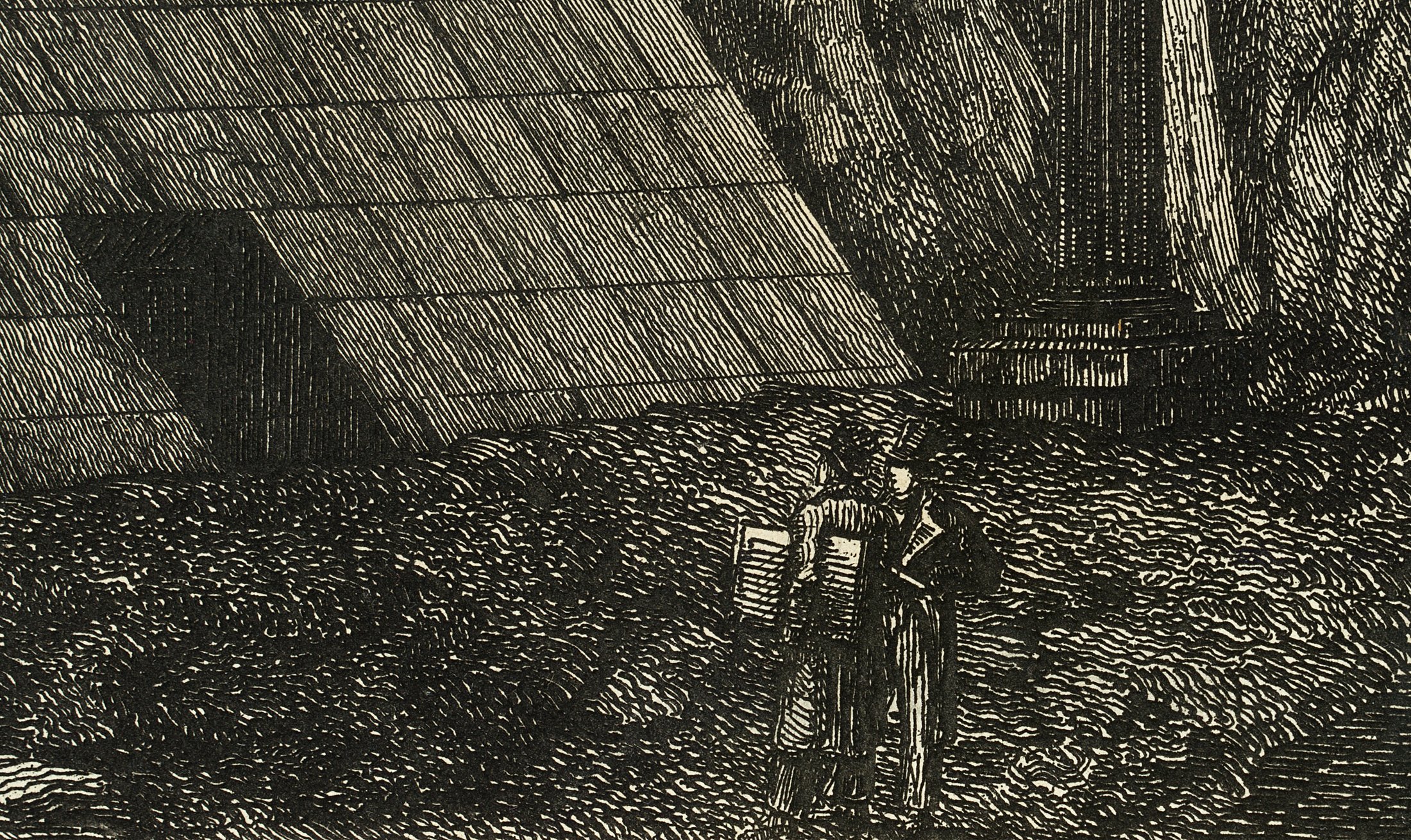 Ansicht der Cestius-Pyramide in Rom