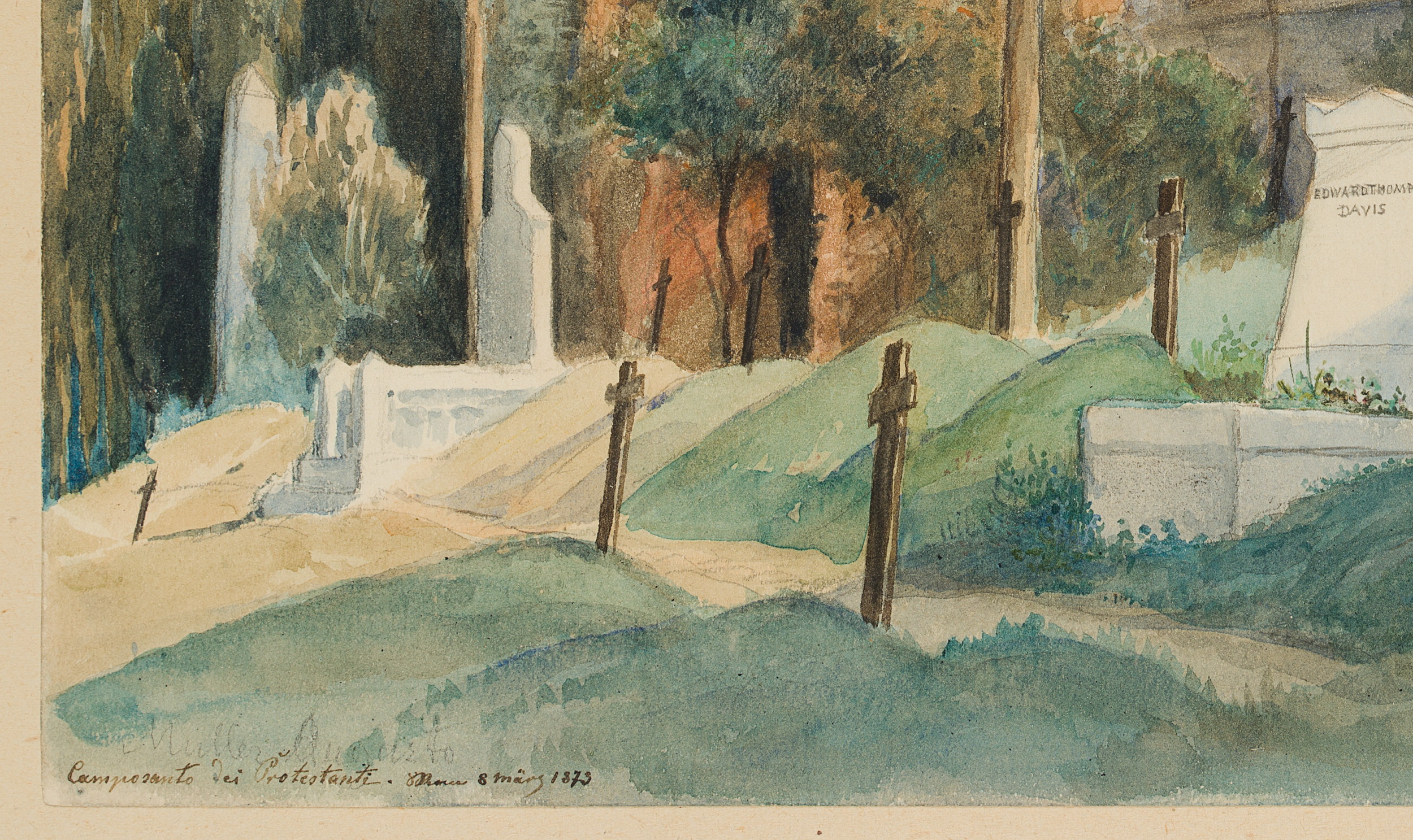 Auf dem Protestantischen Friedhof in Rom